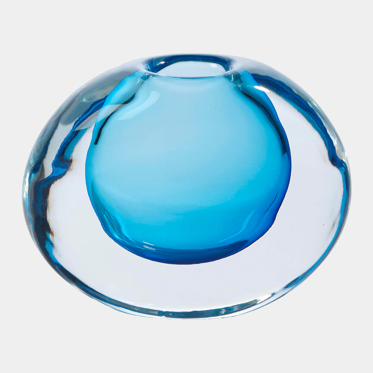 Offset Round Vase-Light Blue