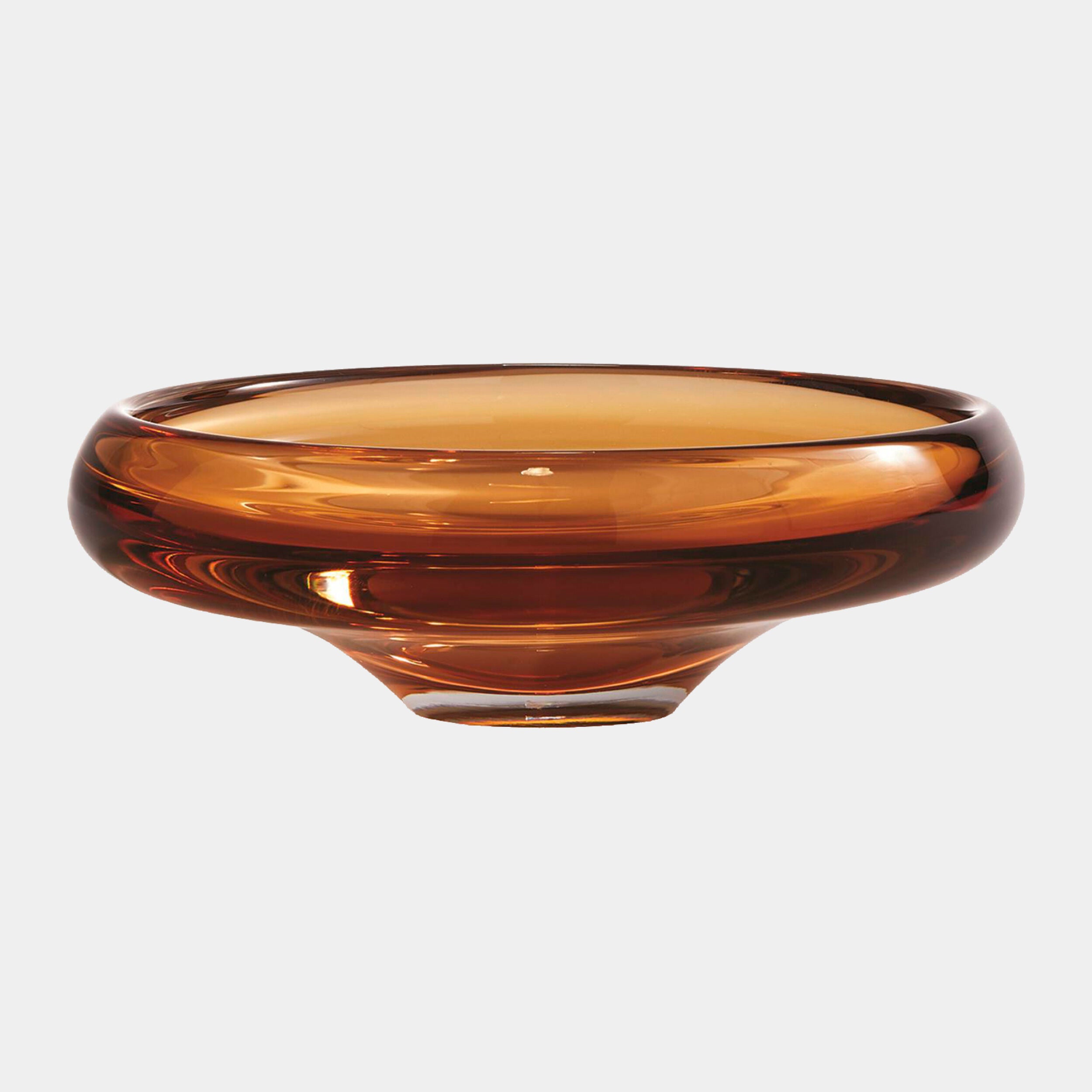 Rolled Lip Bowl-Amber