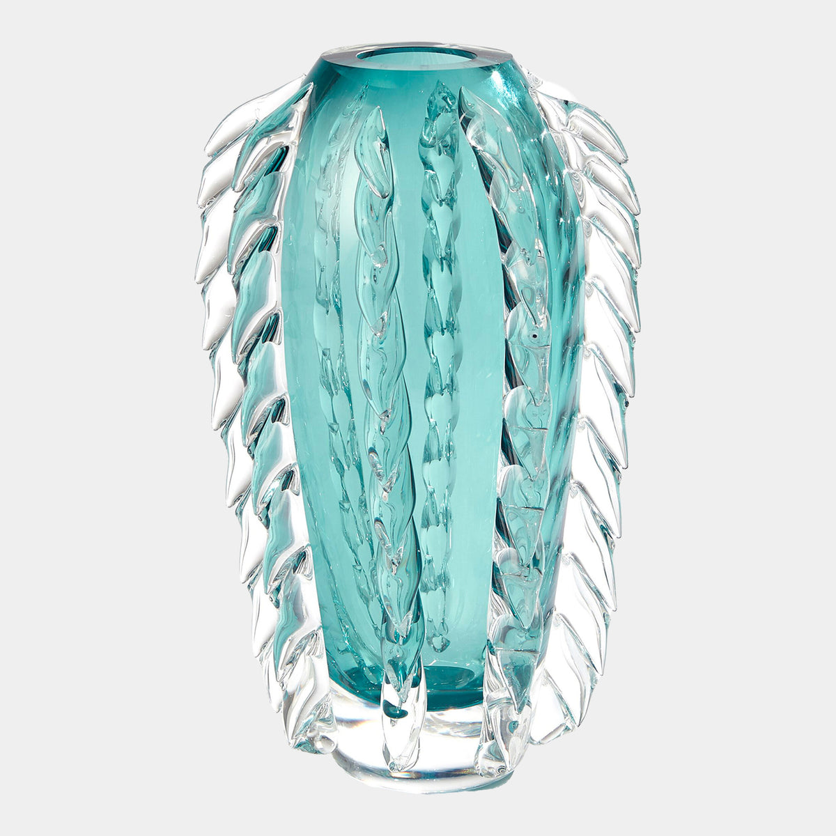 Finley Fringe Vase-Azure