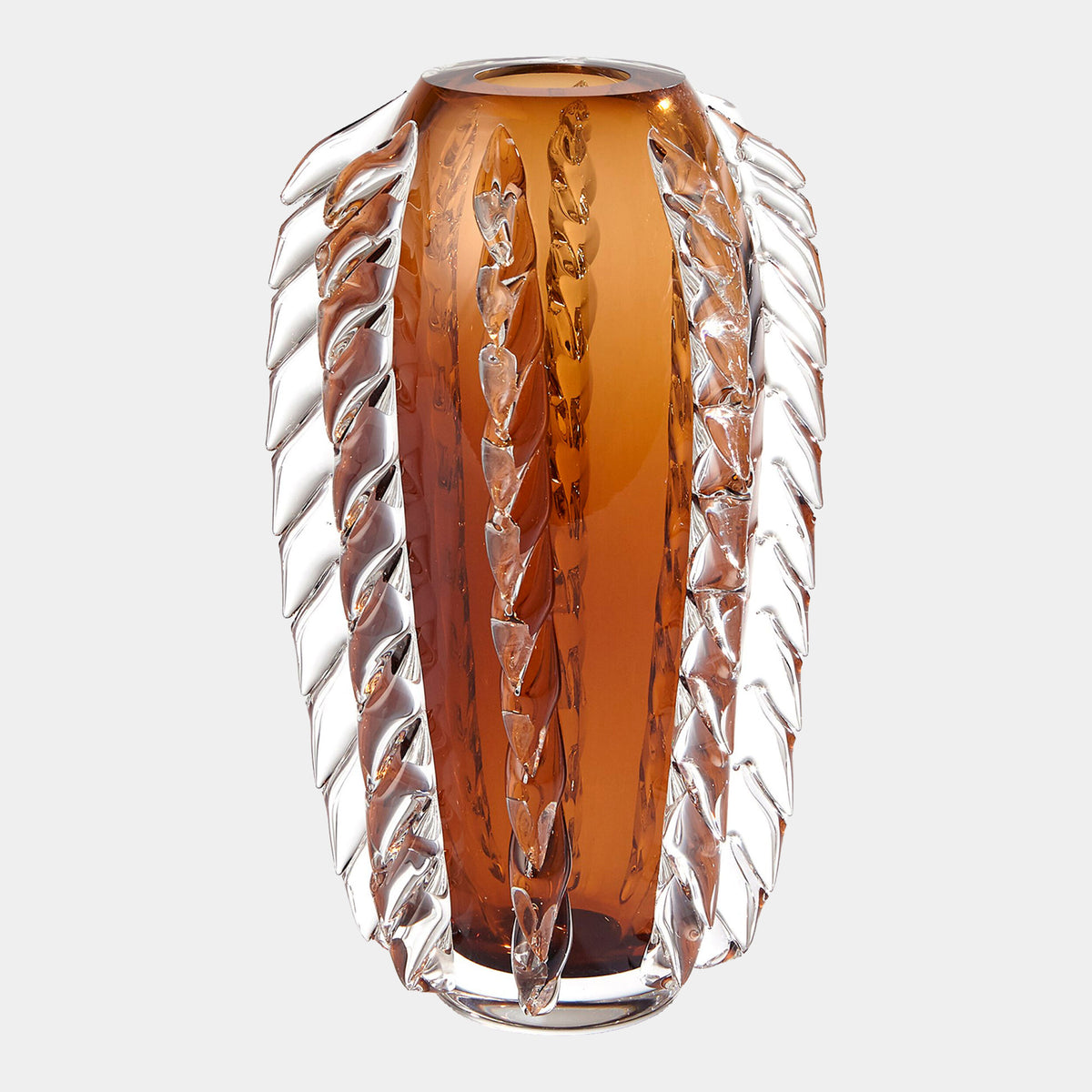 Finley Fringe Vase-Tobacco