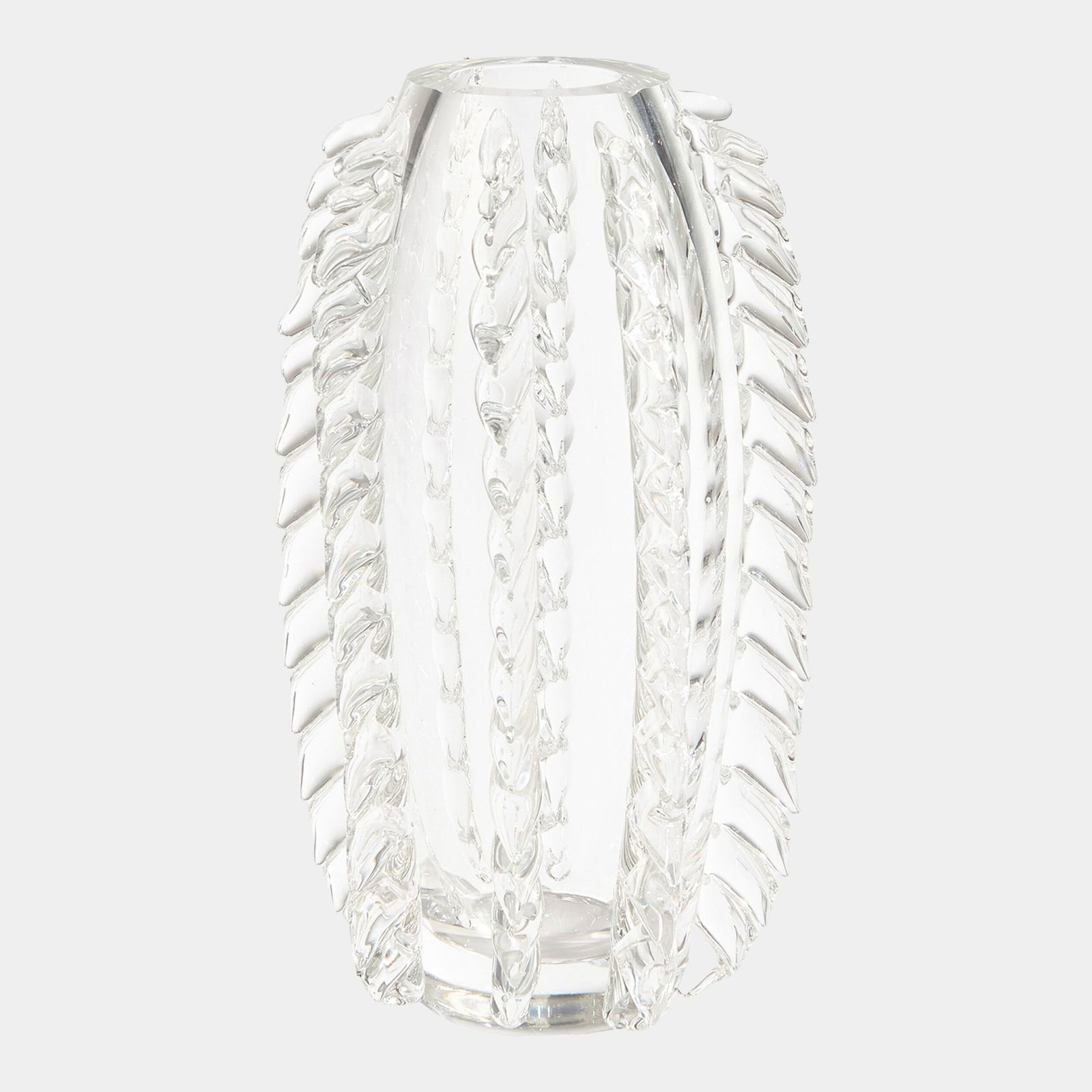 Finley Fringe Vase-Clear
