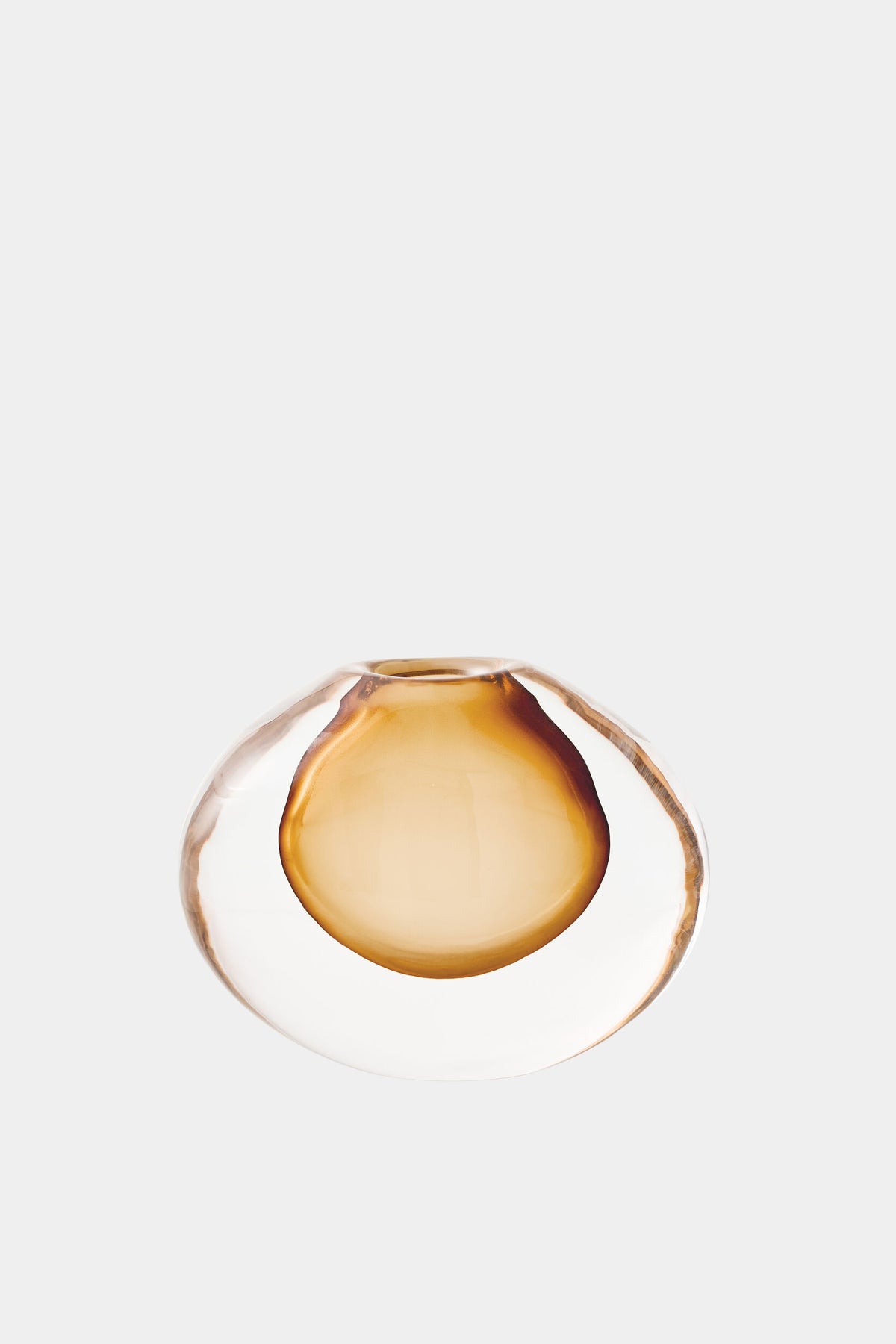 Micro Bubble Vase-Amber-Sm