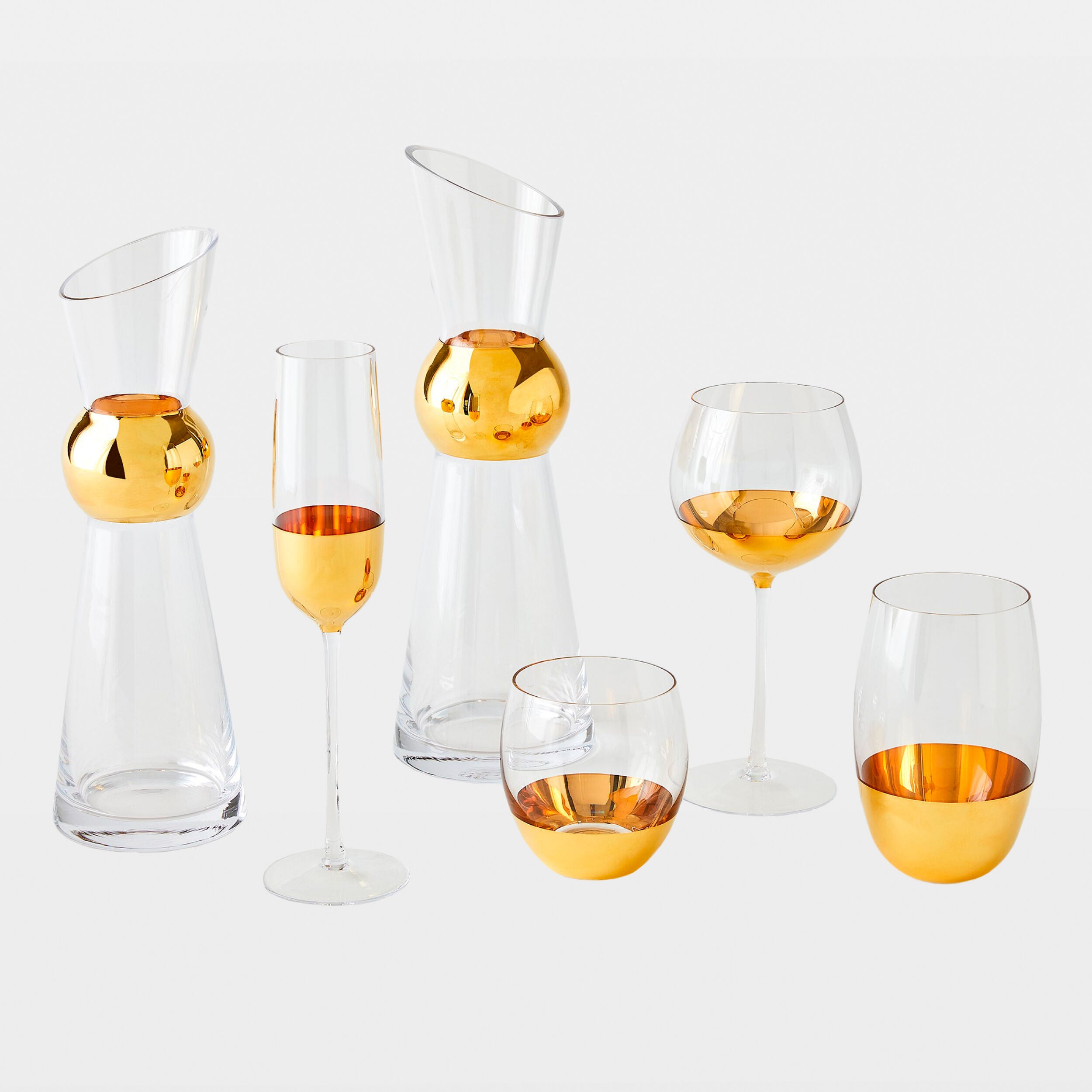Metallic Orb Carafe-Gold-Sm