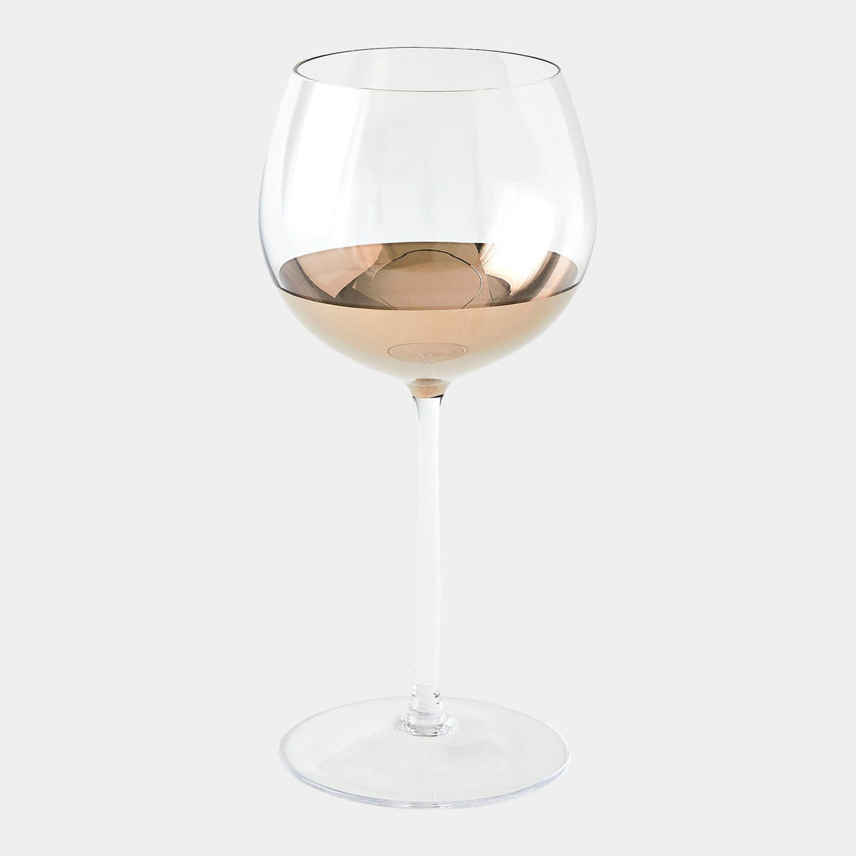Metallic Orb Wine Glass-Platinum