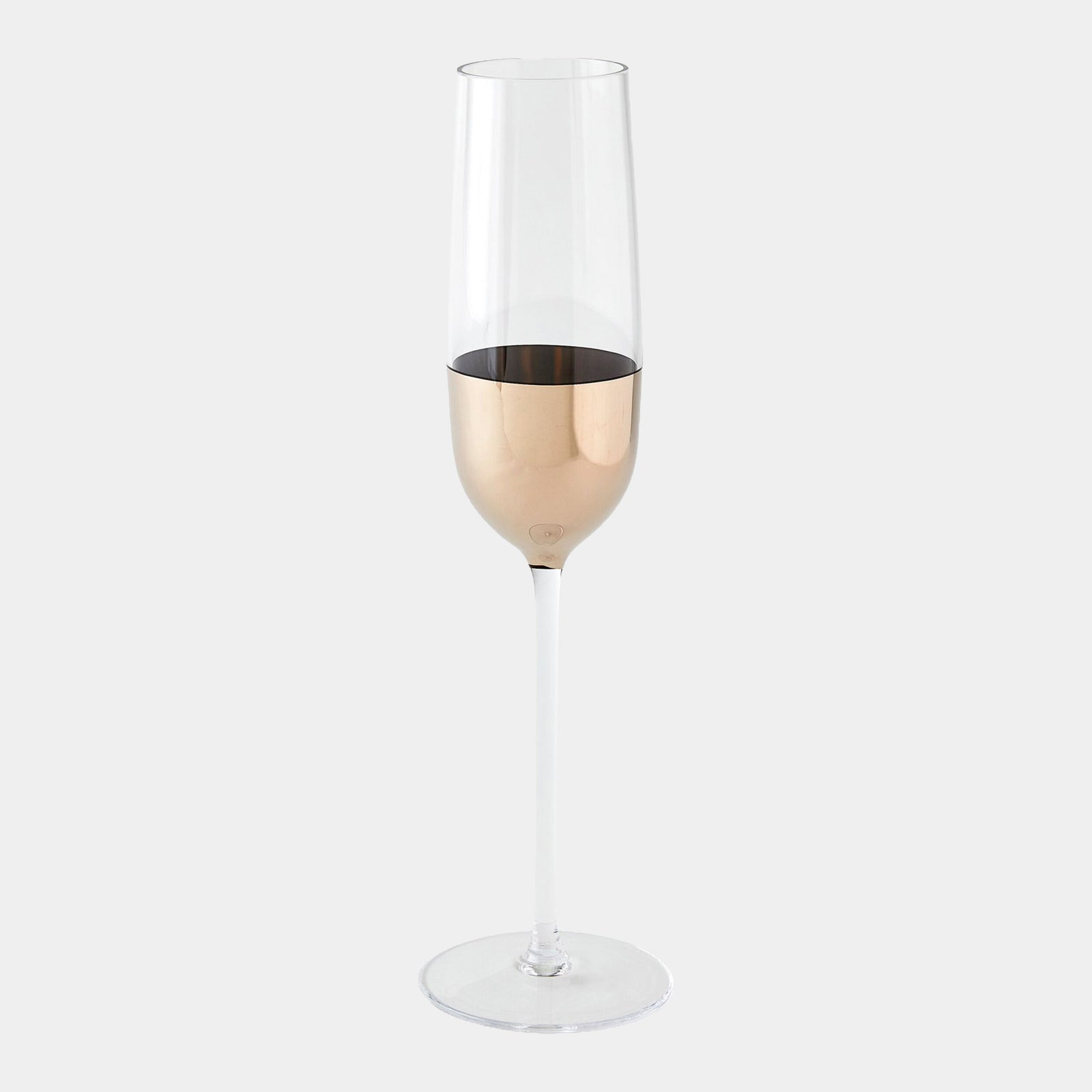 Metallic Orb Champagne Flute-Platinum