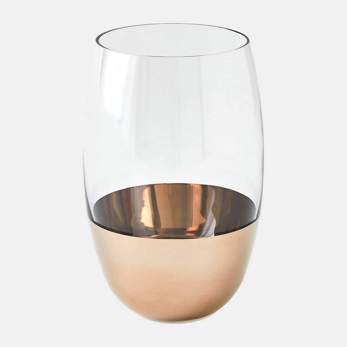 Metallic Orb Highball Glass-Platinum
