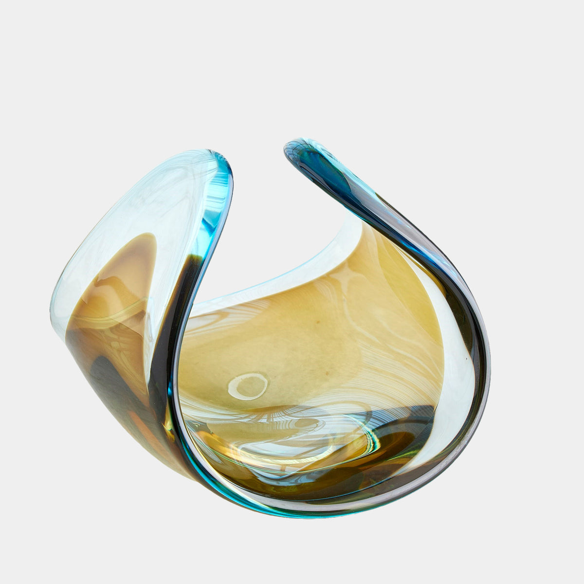 Duet Bowl-Turquoise/Beige