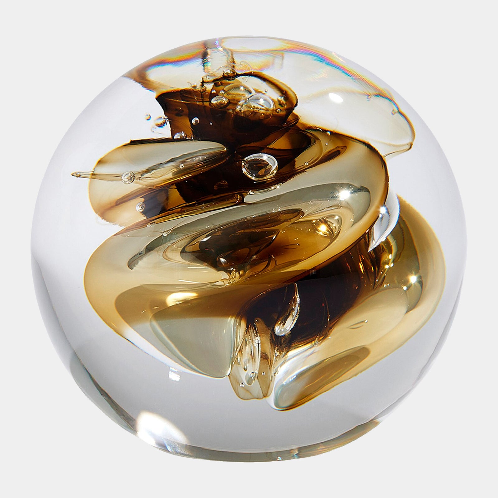 Swirl Paperweight-Moss Green