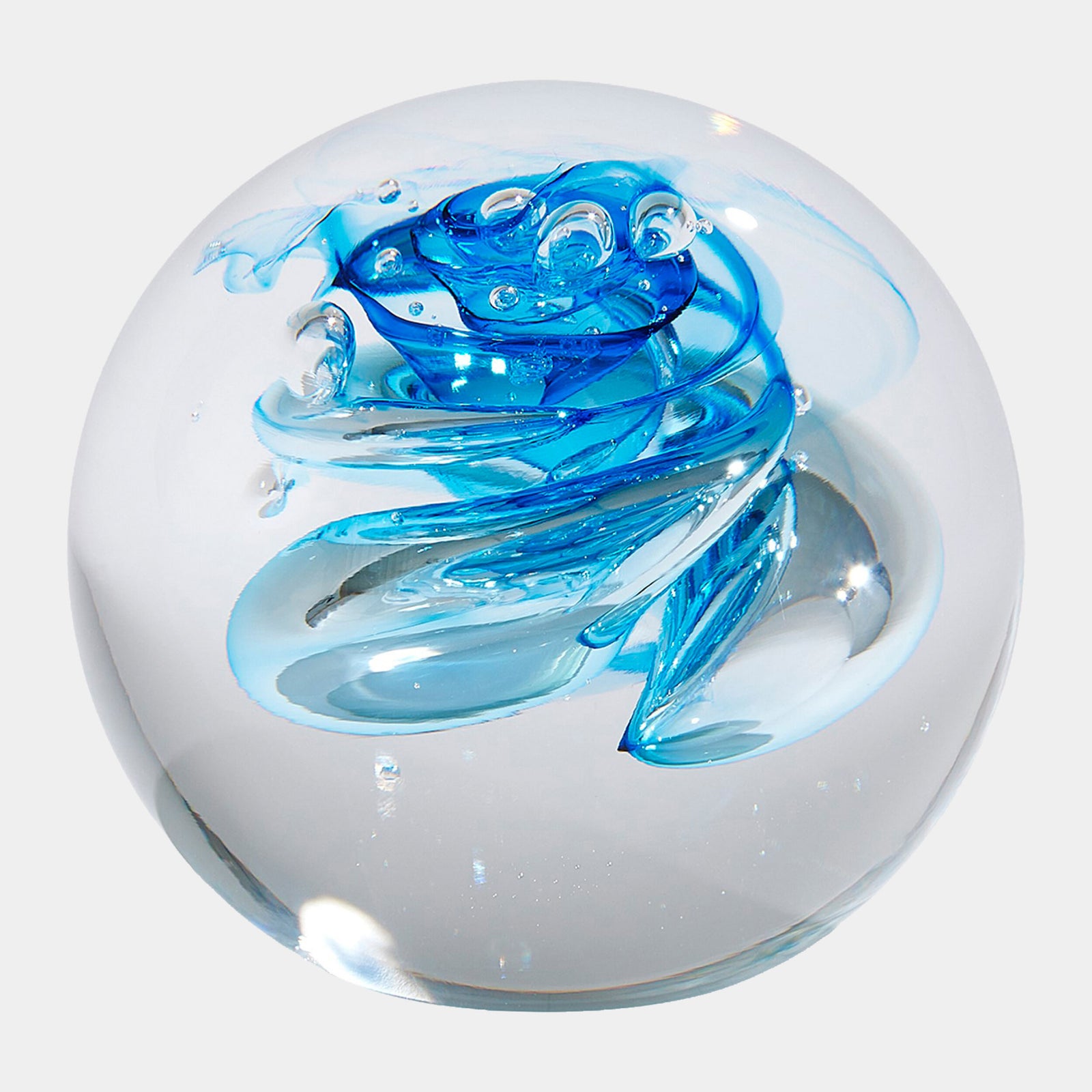 Swirl Paperweight-Blue