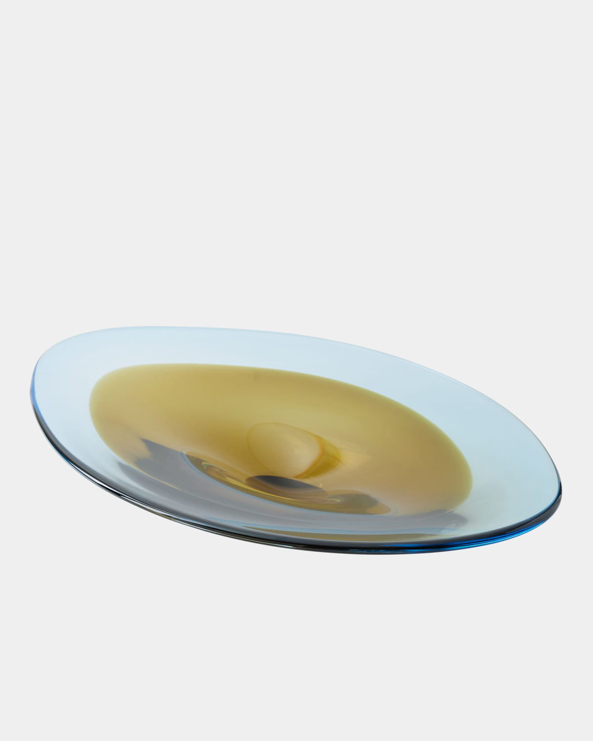 Oval Disc Bowl-Topaz/Blue