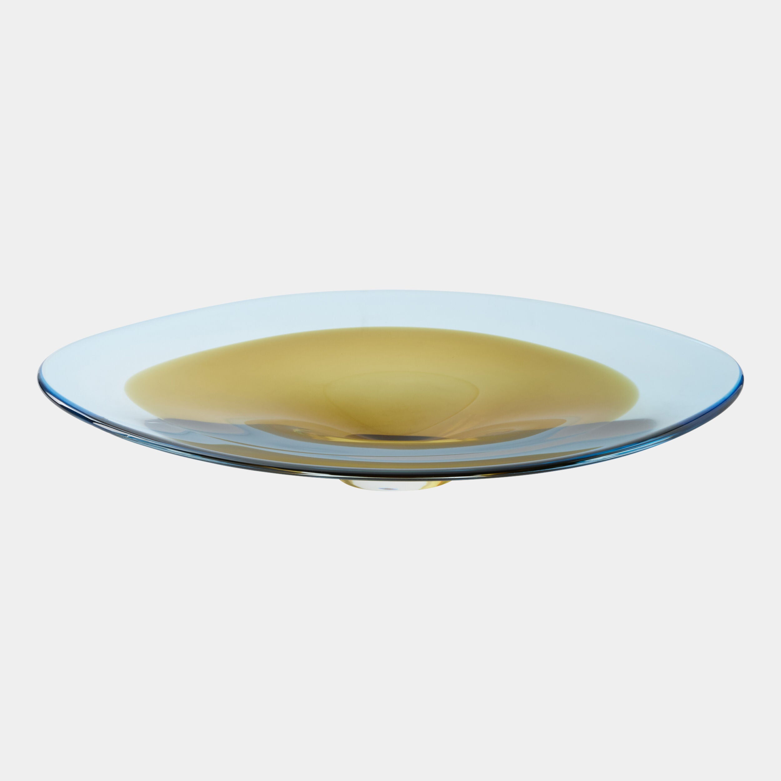 Oval Disc Bowl-Topaz/Blue