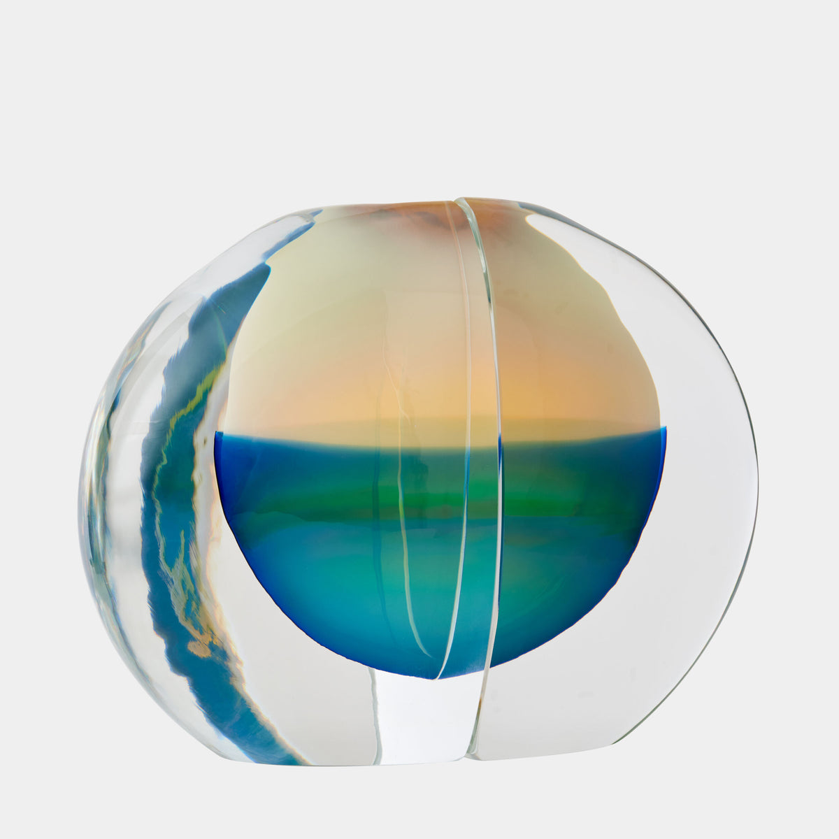 Split Vase Bookend-Iris Gelp/Blue
