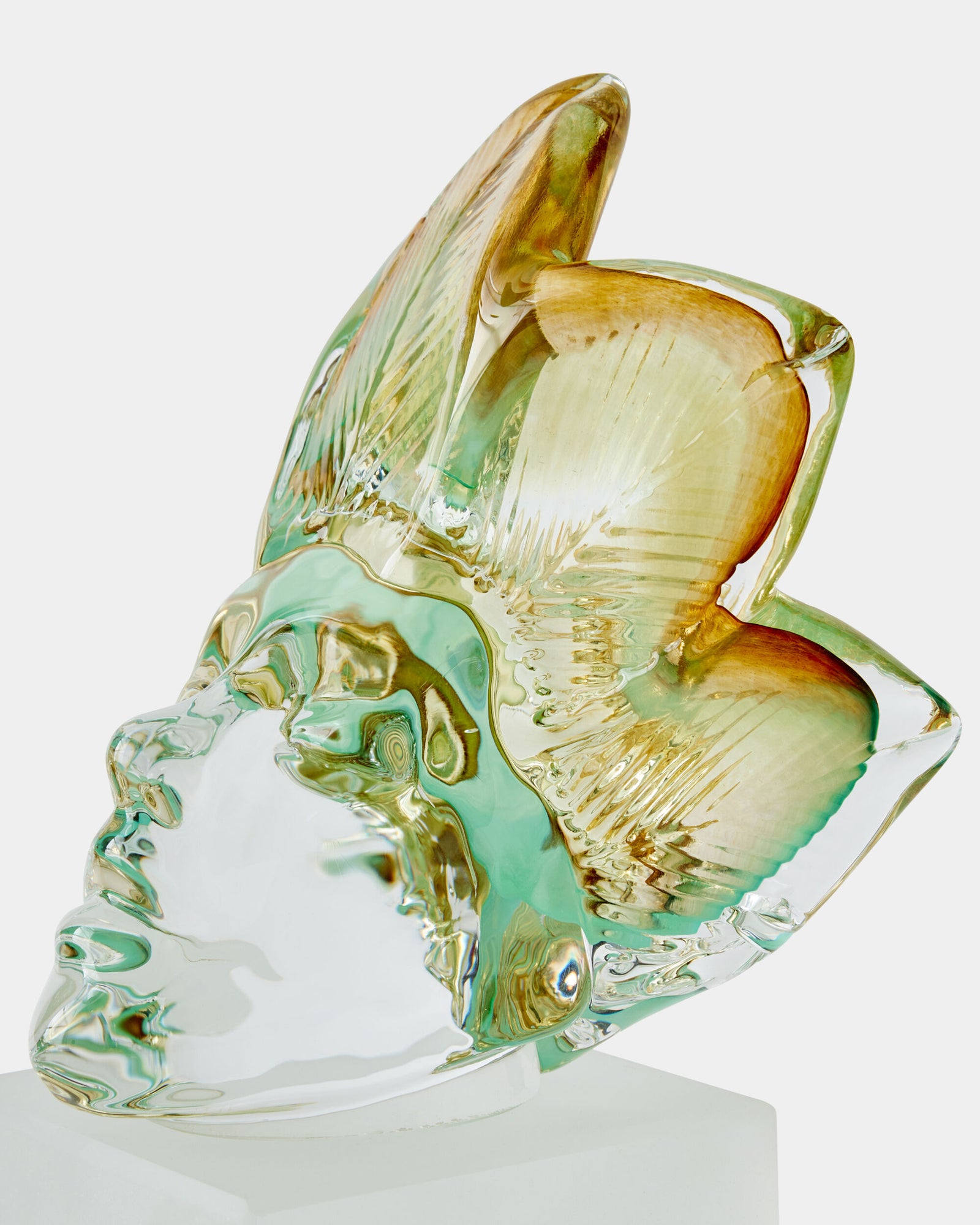 Royal Portrait-Leaf Crown-Pistachio/Amber