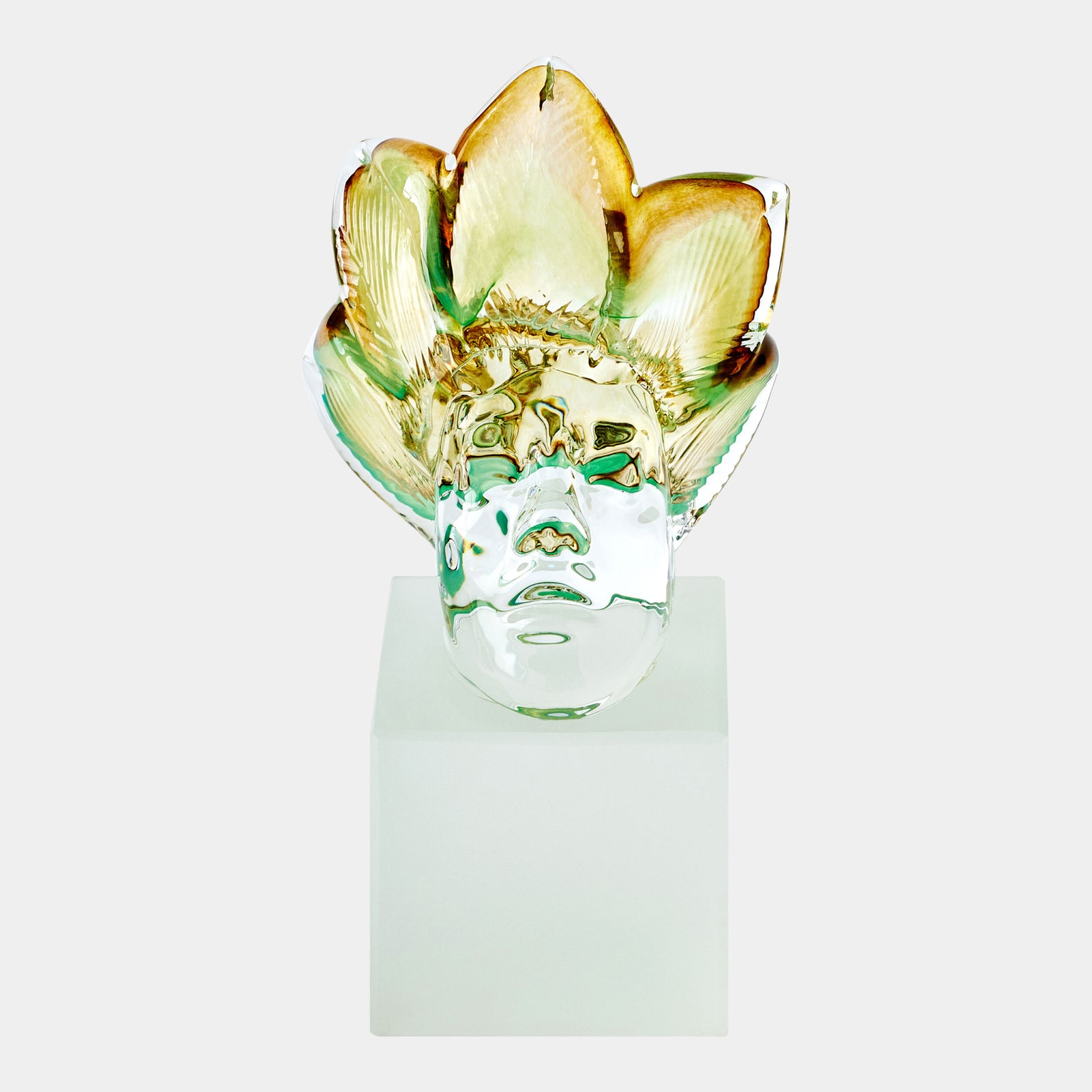 Royal Portrait-Leaf Crown-Pistachio/Amber