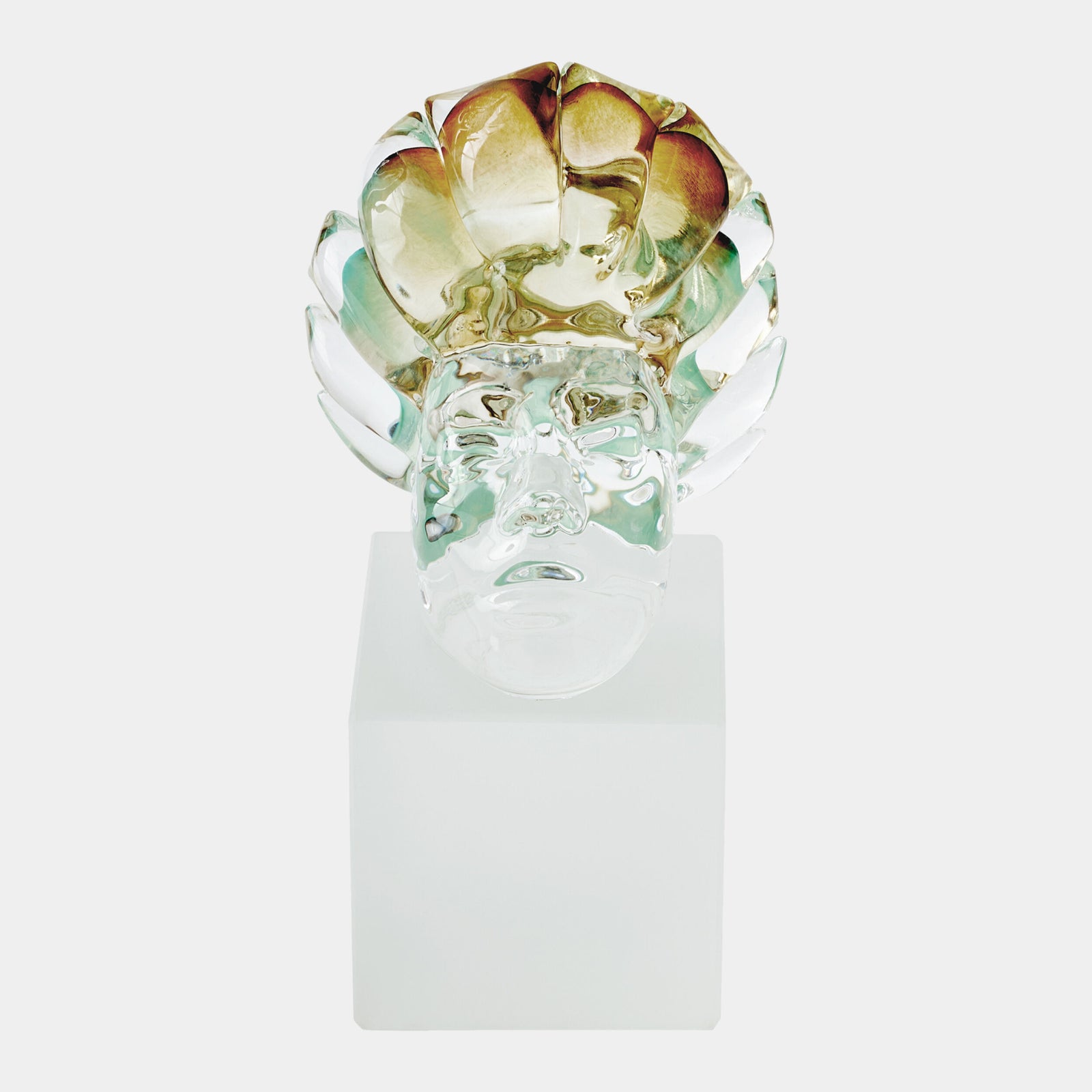 Royal Portrait-Scallop Crown-Pistachio/Amber