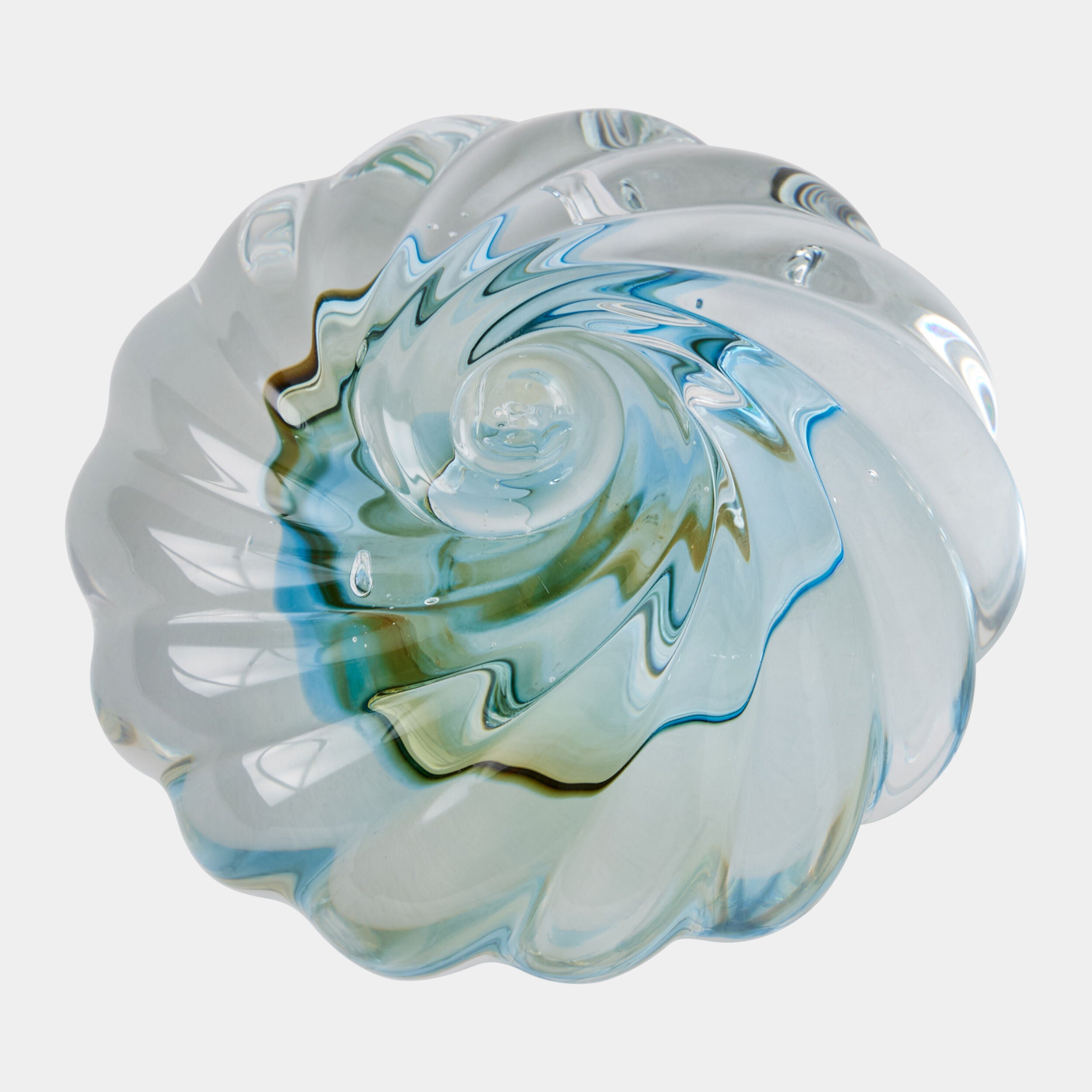 Anemone Sculpture-Swirl Topaz/Blue