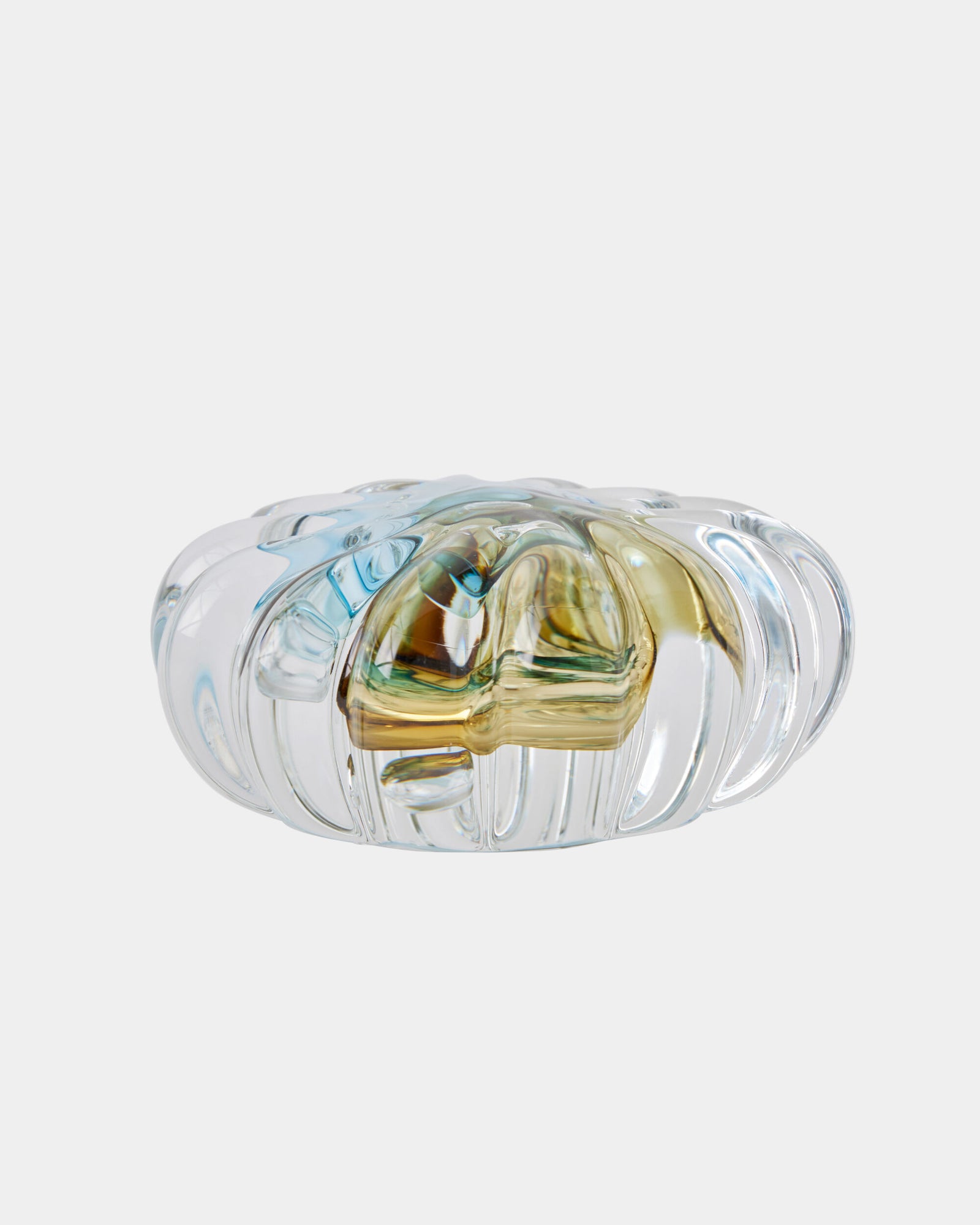 Anemone Sculpture-Ribbed-Topaz/Blue