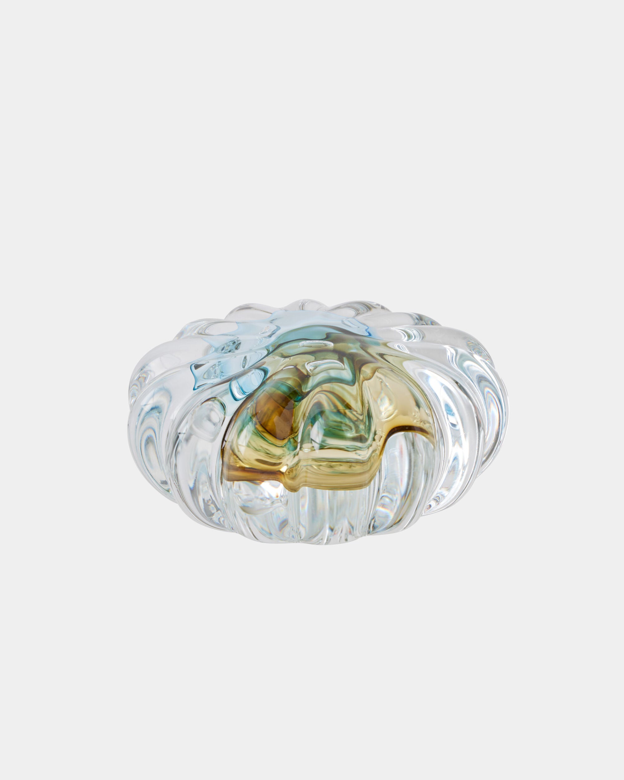Anemone Sculpture-Ribbed-Topaz/Blue