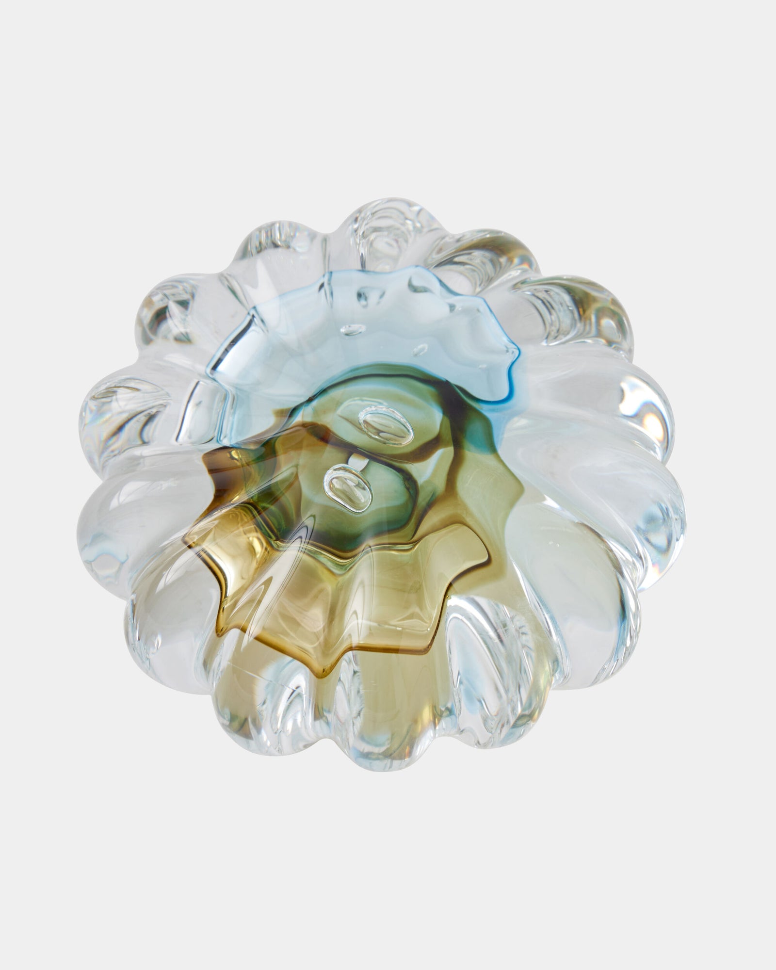 Anemone Sculpture-Ribbed-Topaz/Blue
