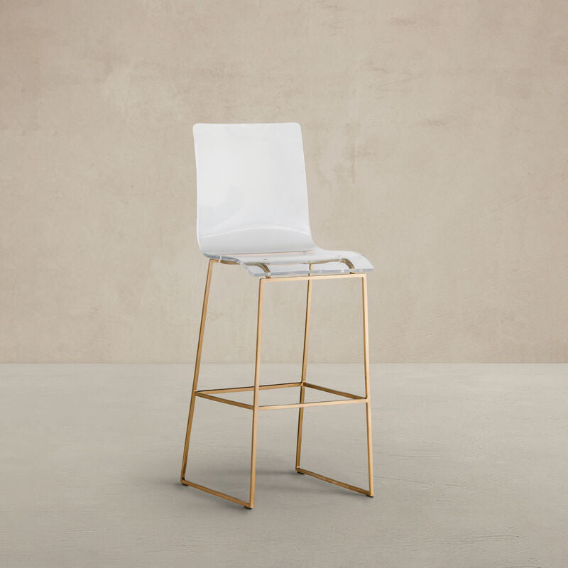 King 30.25' Bar Height Stool - Gold