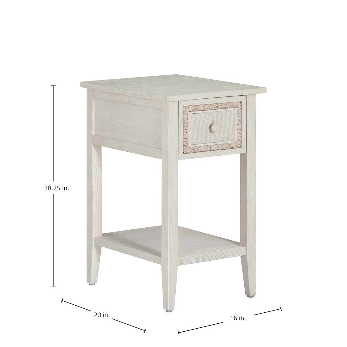 Grand Bermuda Nightstand - Whitewash