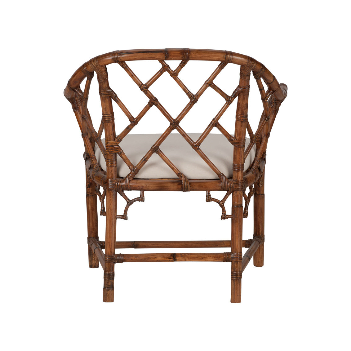 Chippendale Bamboo Arm Chair - Brown in 34 / Rattan - Chelsea House
