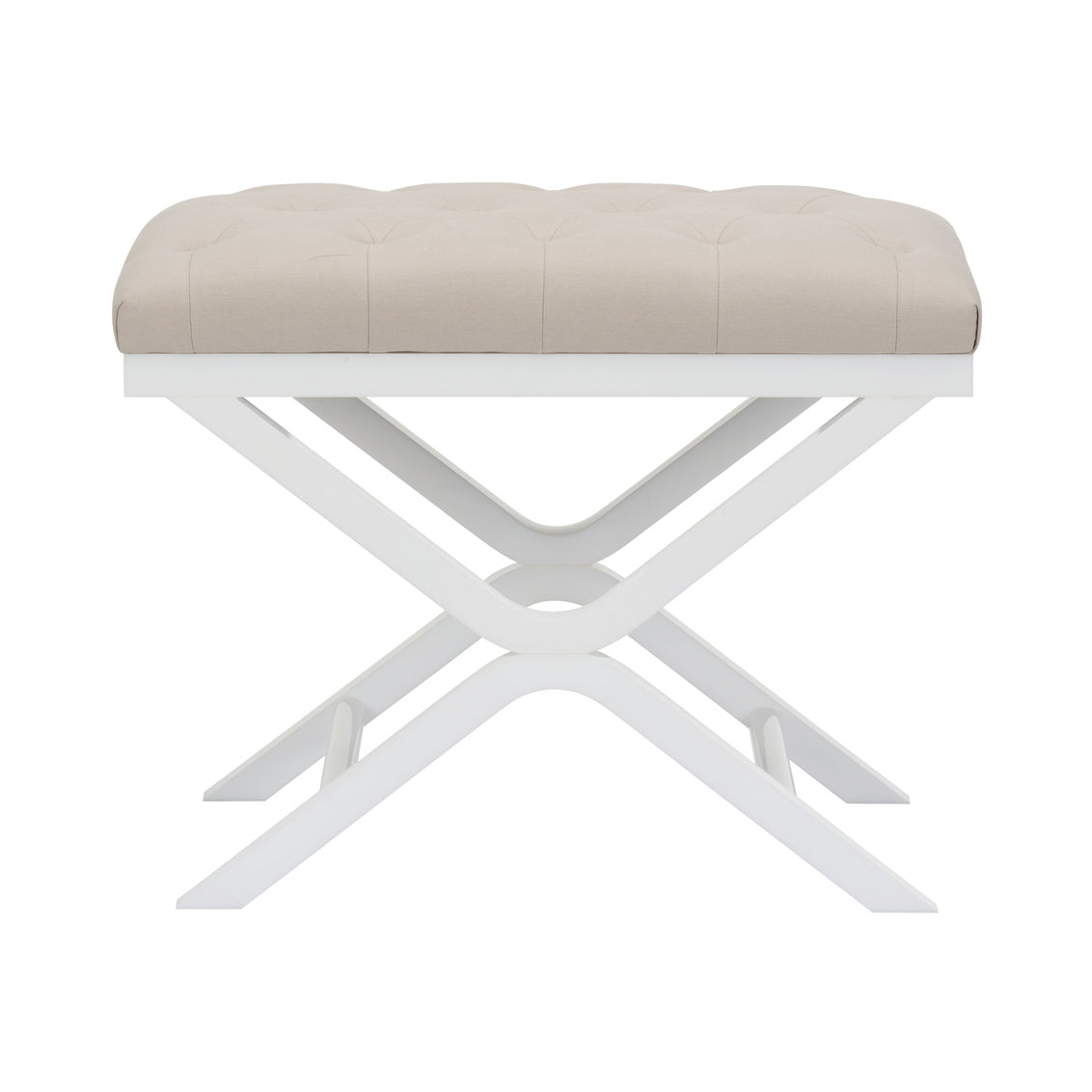 Soho Tufled Bench - White