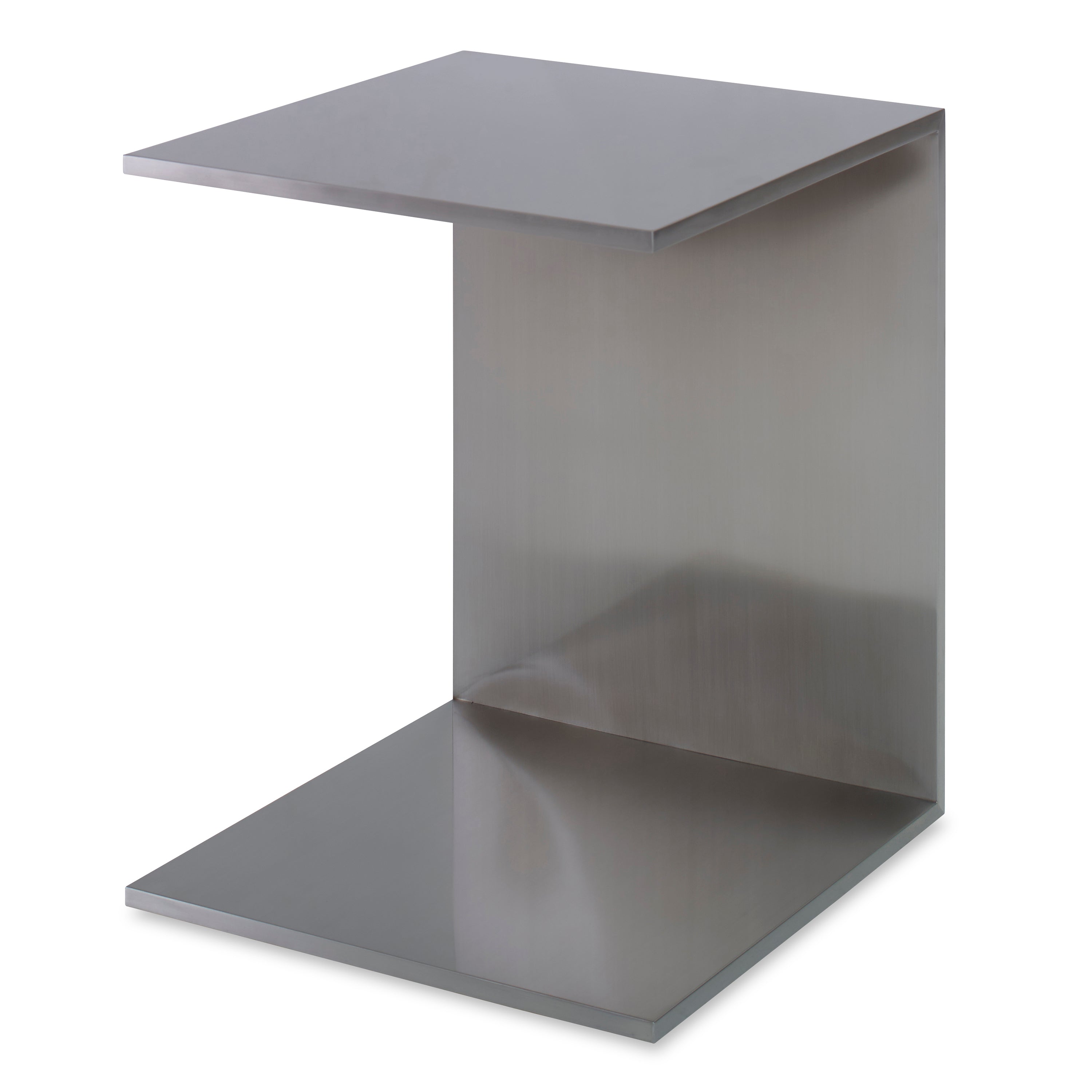 Petite C End Table - Satin Nickel – Ambella Home