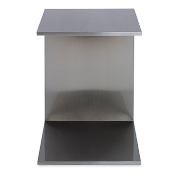 Petite C End Table - Satin Nickel – Ambella Home