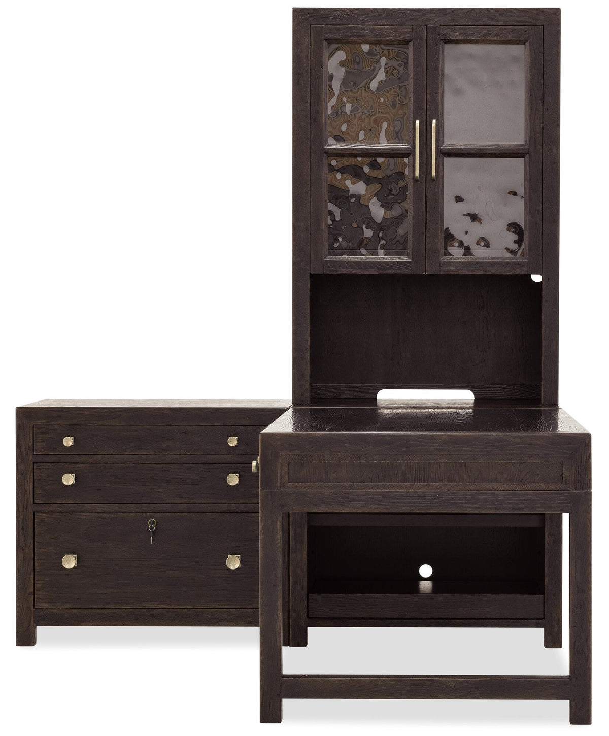 Driftwood Open Shelf Cabinet