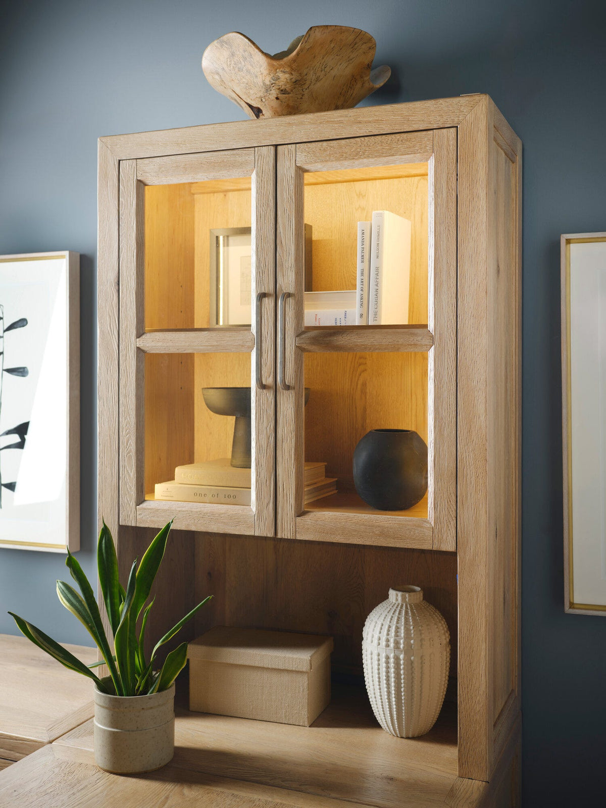 Driftwood Bookcase Hutch
