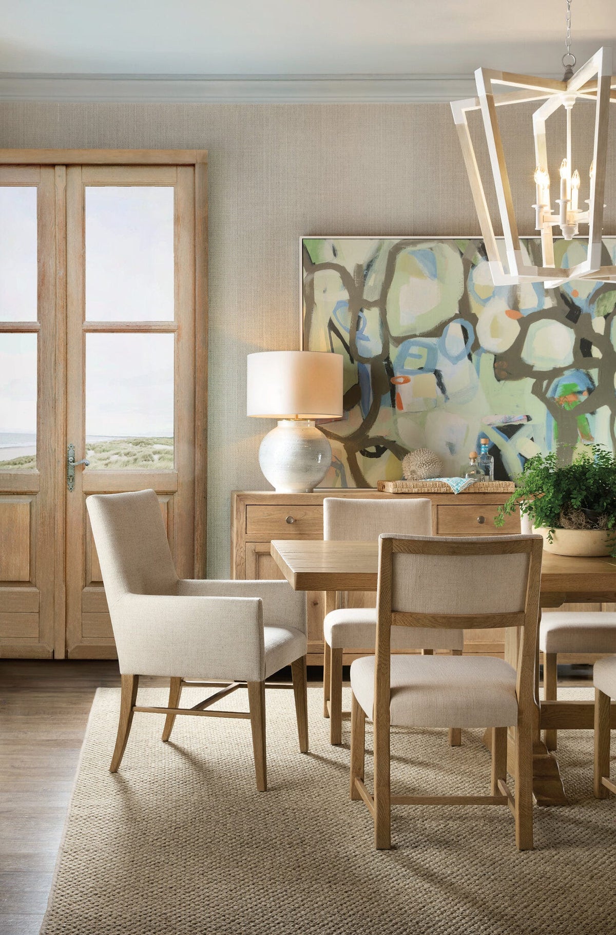 Driftwood Rectangle Dining Table with Two 20-inch Leaves