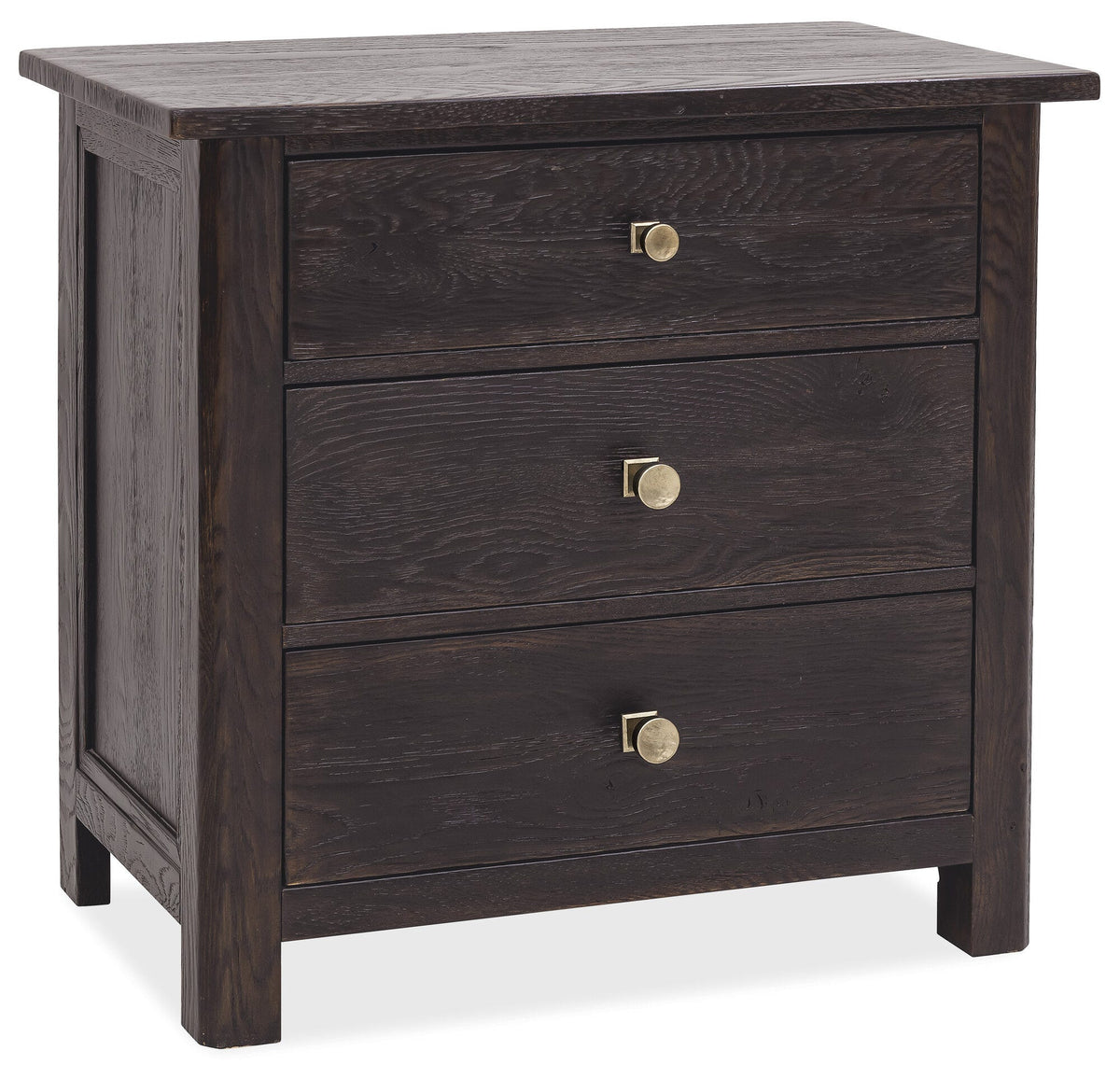 Driftwood Three-Drawer Nightstand
