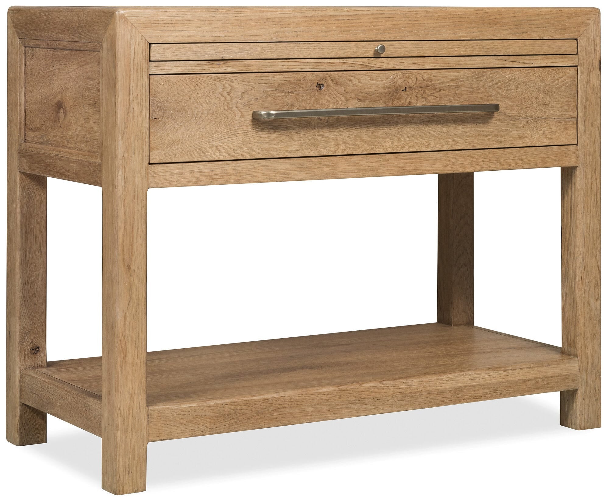 Driftwood One-Drawer Nightstand with Stone