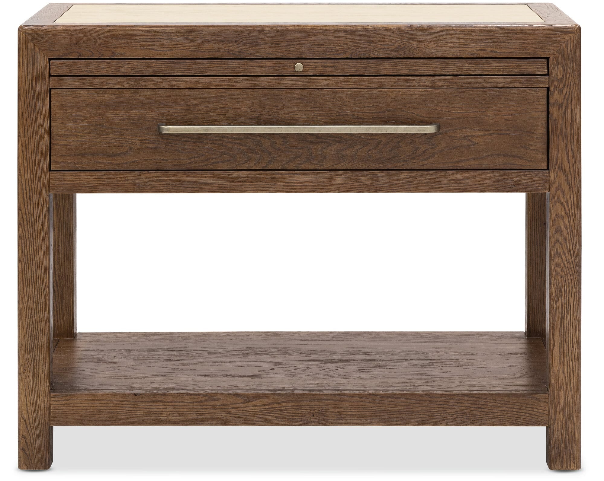 Driftwood One-Drawer Nightstand with Stone