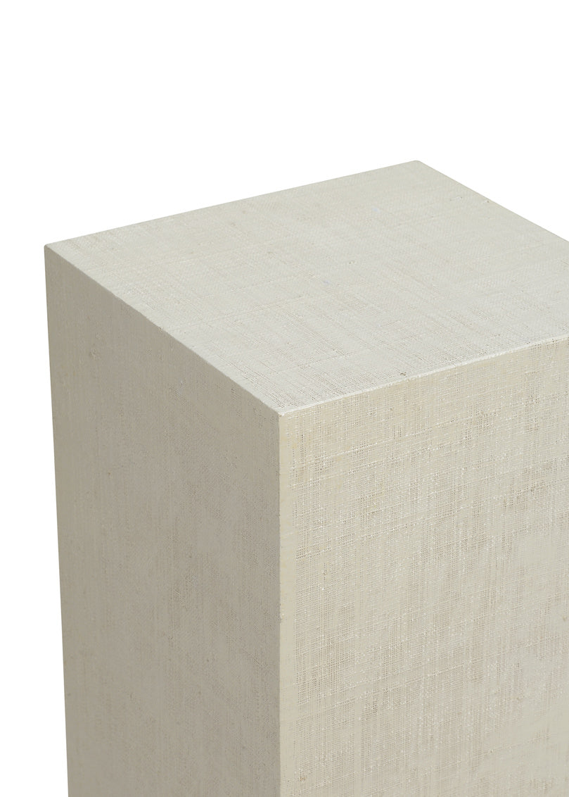 Raffia Pedestal - White (Sm)