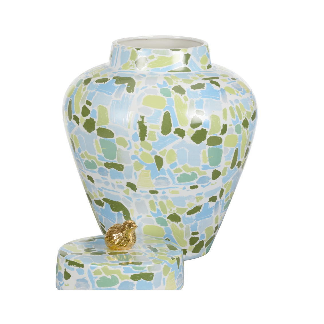 Lumberton Jar With Lid - Blue/Green