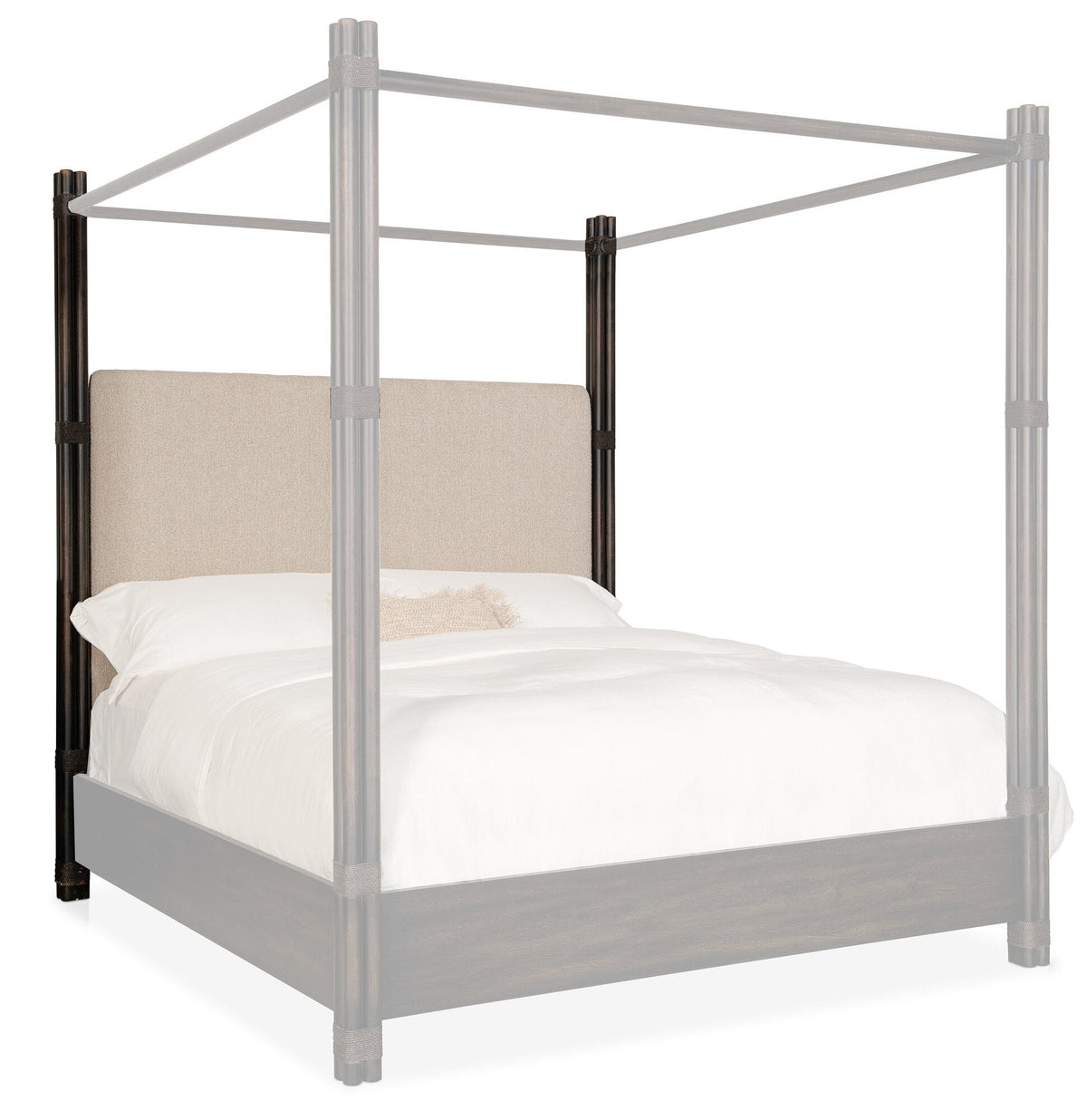 Retreat 6/0-6/6 Pole Rattan Upholstered Poster Headboard