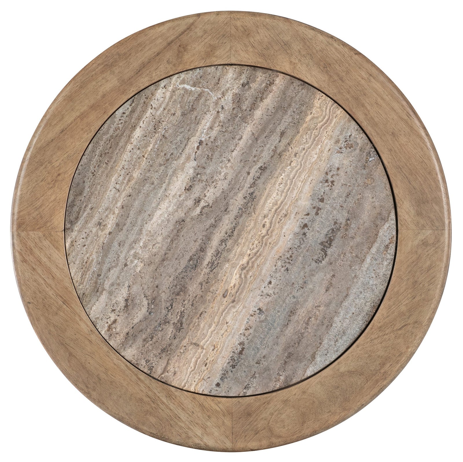 Vineyard Row Round Pedestal End Table