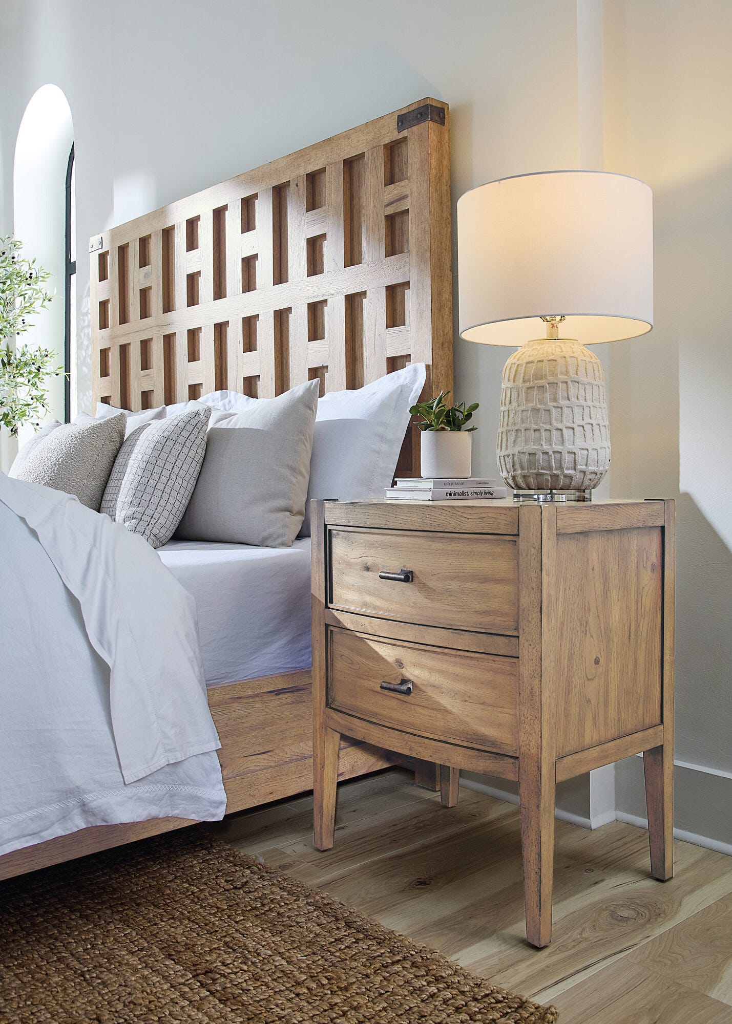 Vineyard Row Two Drawer Nightstand