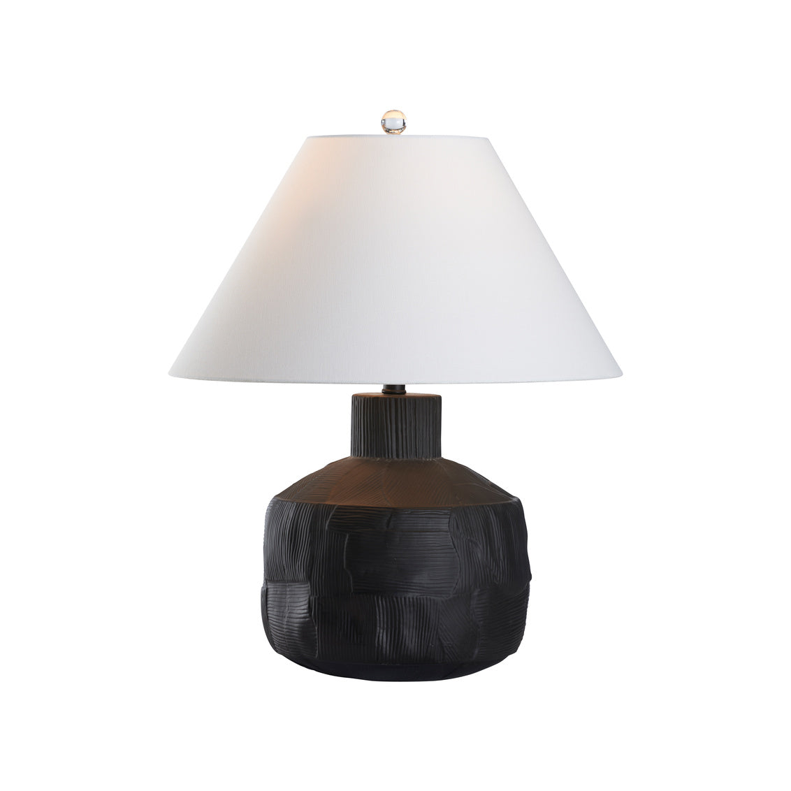Jonas Table Lamp in Matte Black Glaze / Ceramic/Porcelain - Chelsea House