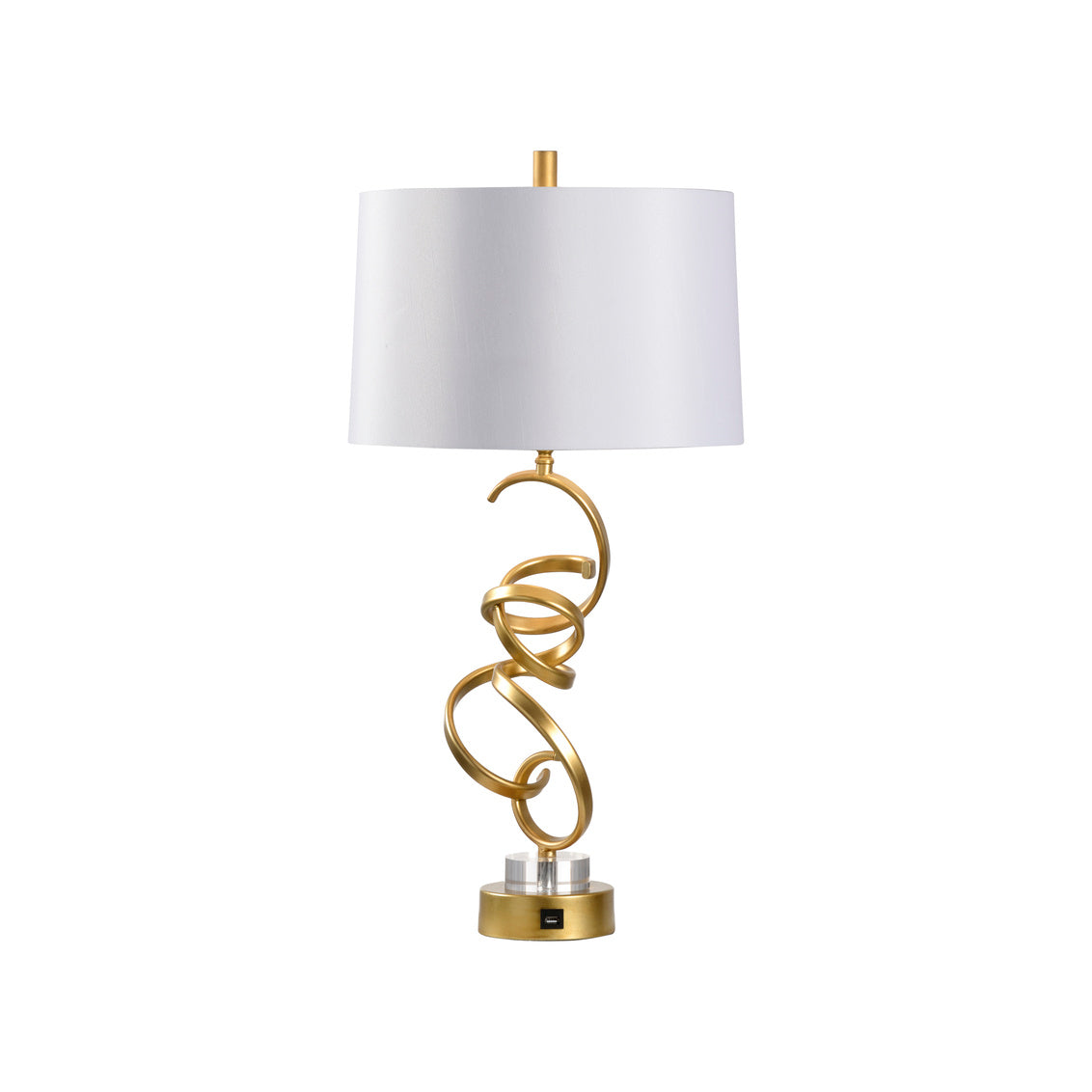 Swirl Gold Lamp in 31.5 / Iron - Chelsea House