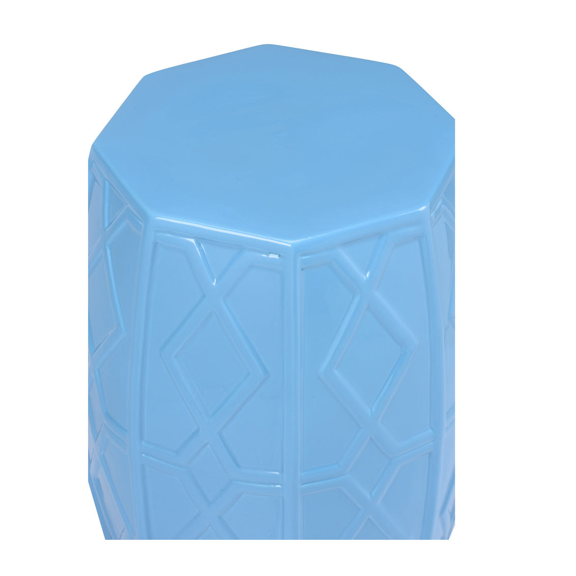 Andreu Garden Stool - Blue in 19.5 / Ceramic/Porcelain - Chelsea House