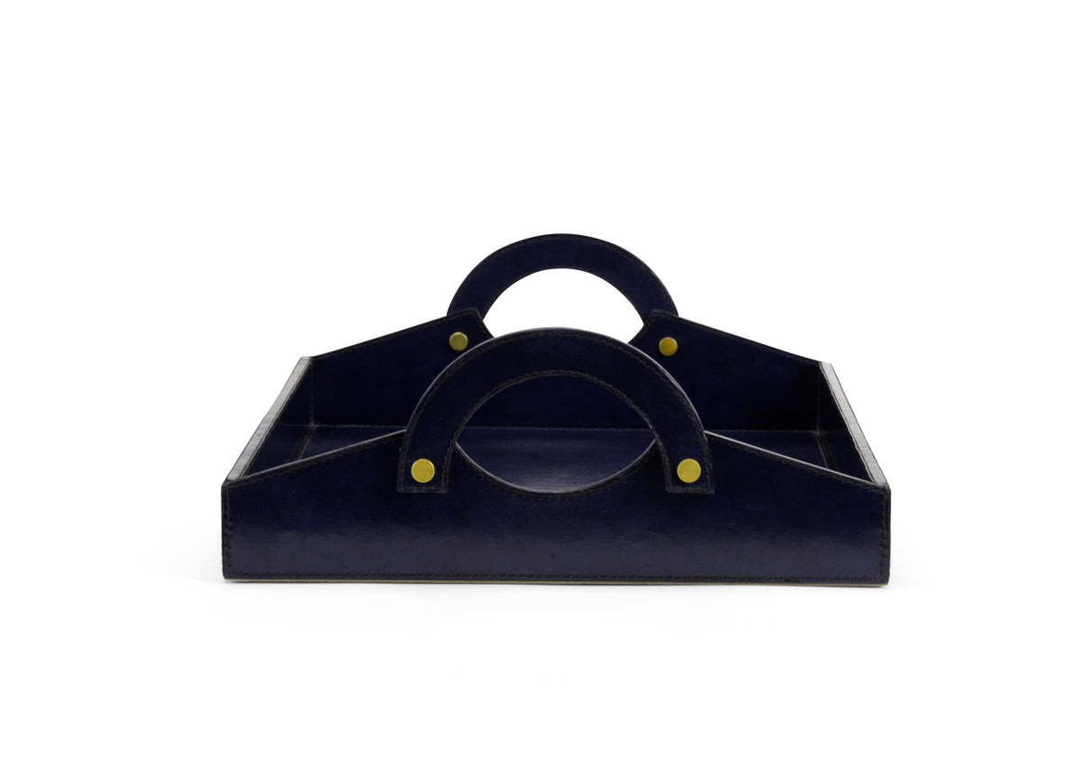 Leather Tray - Midnight Blue