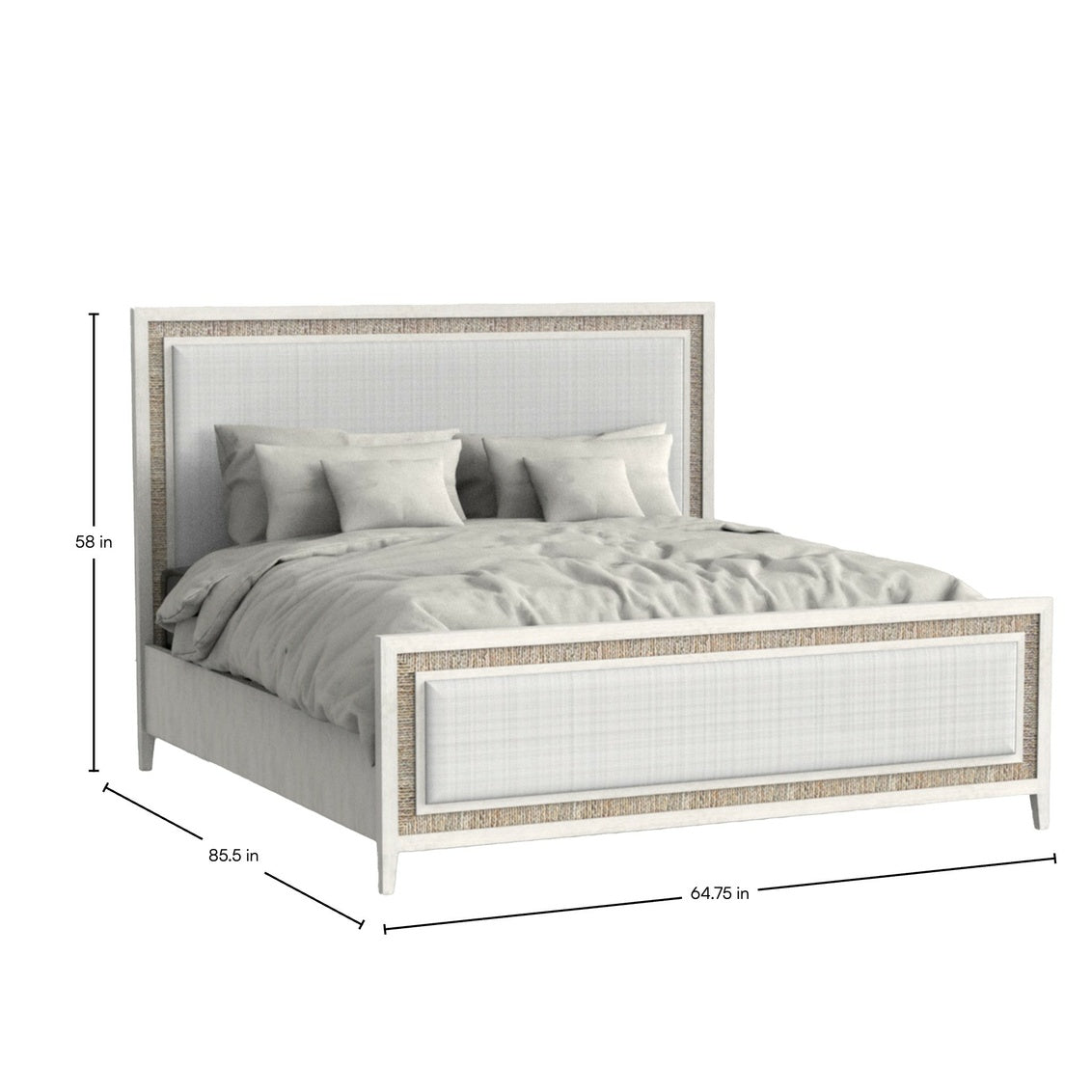 Grand Bermuda Queen Bed - Whitewash