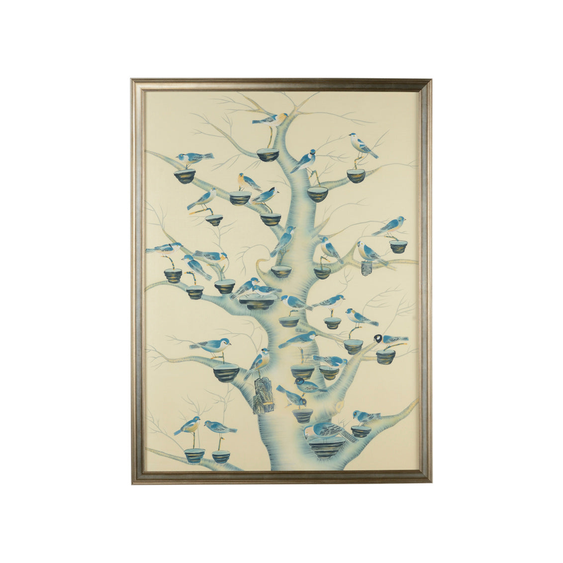 Aviary In Shades Of Blue in 59.5h x 43.5w x 1d / Wood - Chelsea House