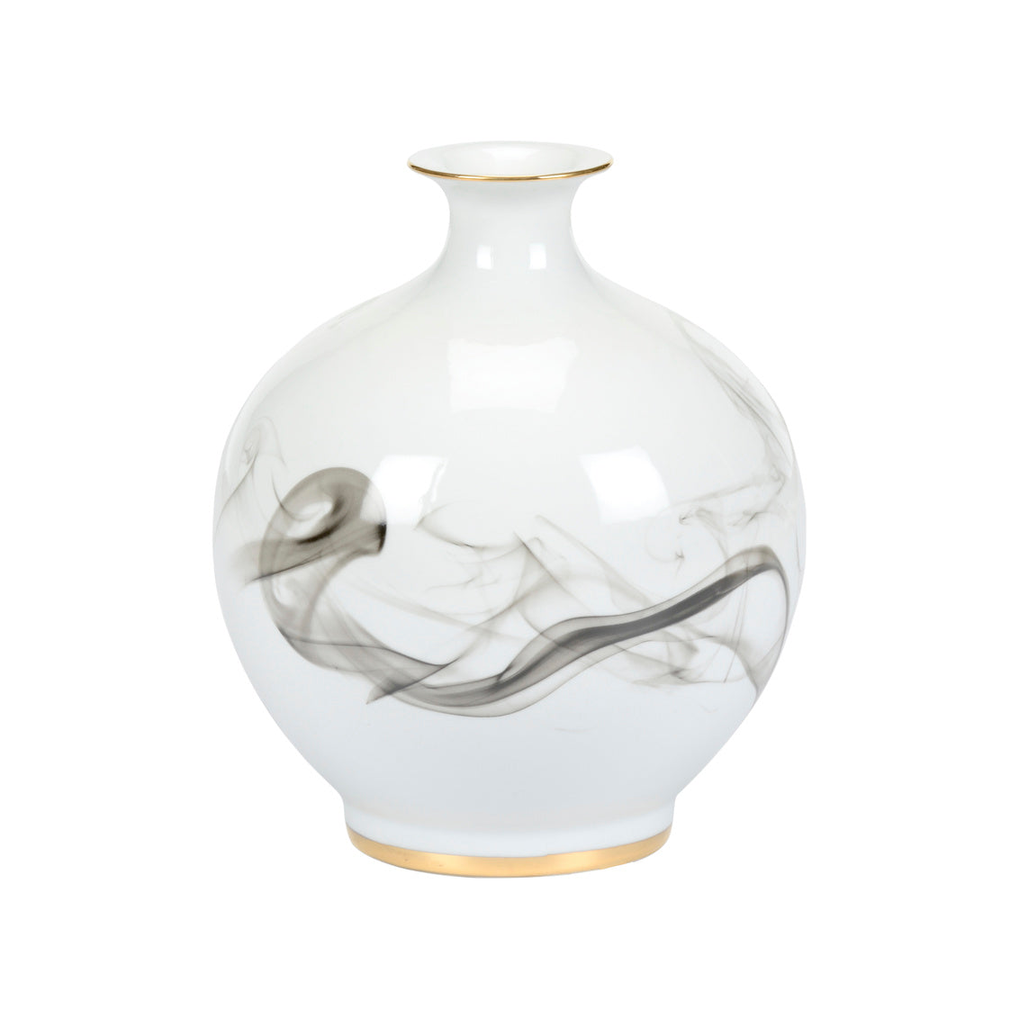 White Cinder And Smoke Vase (Sm)