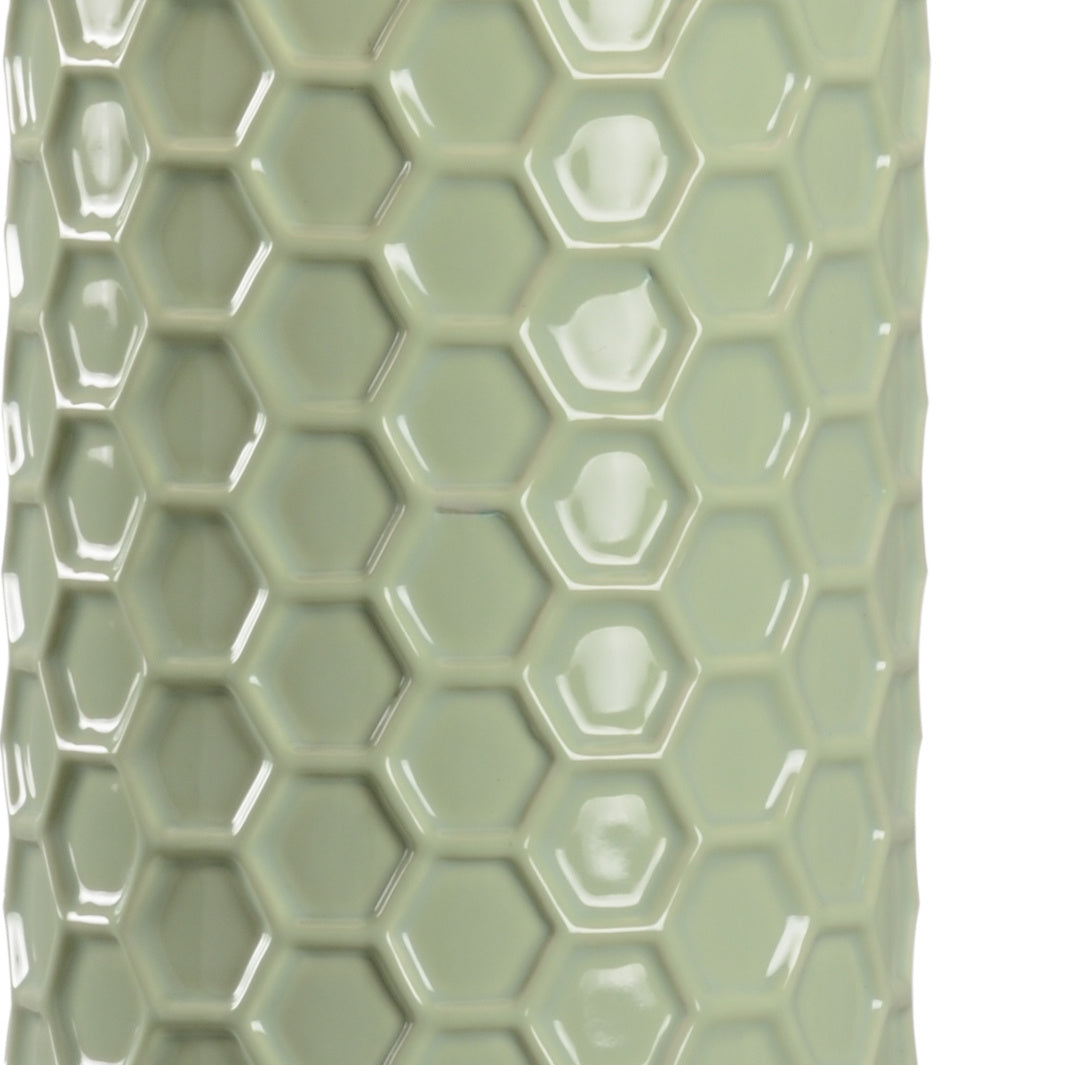April Honeycomb Lamp - Pistachio in 33 / Ceramic/Porcelain - Chelsea House