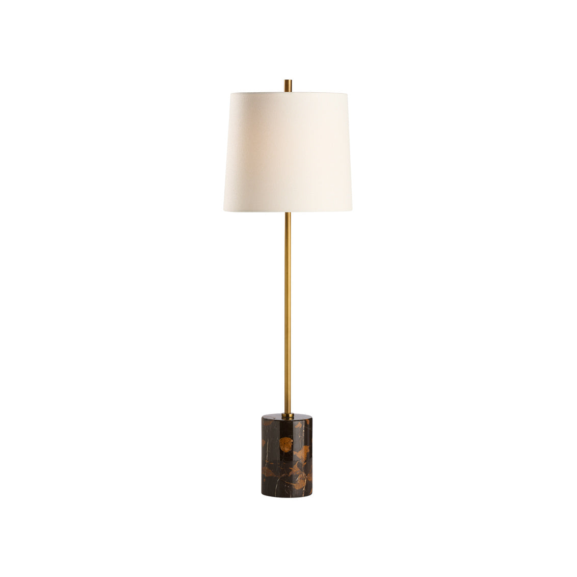 Lambeth Table Lamp-Brown Marble in 32 / Metal - Chelsea House