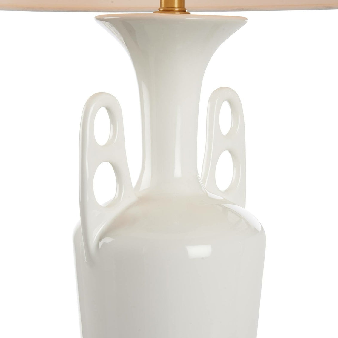 Neoclassical Lamp - White in White Glaze / Ceramic/Porcelain - Chelsea House